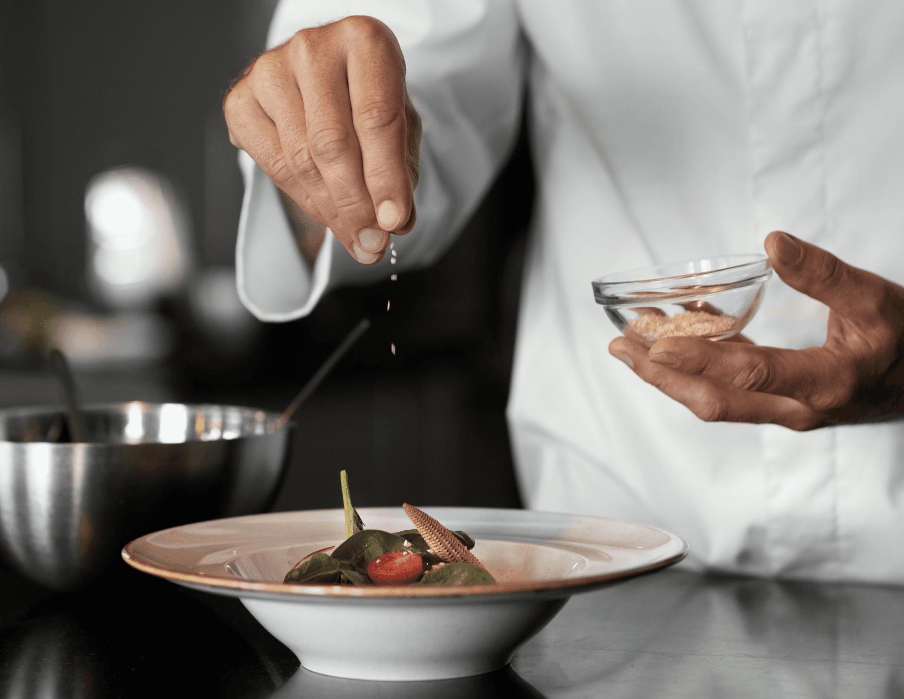 A plate of freshly prepared food.