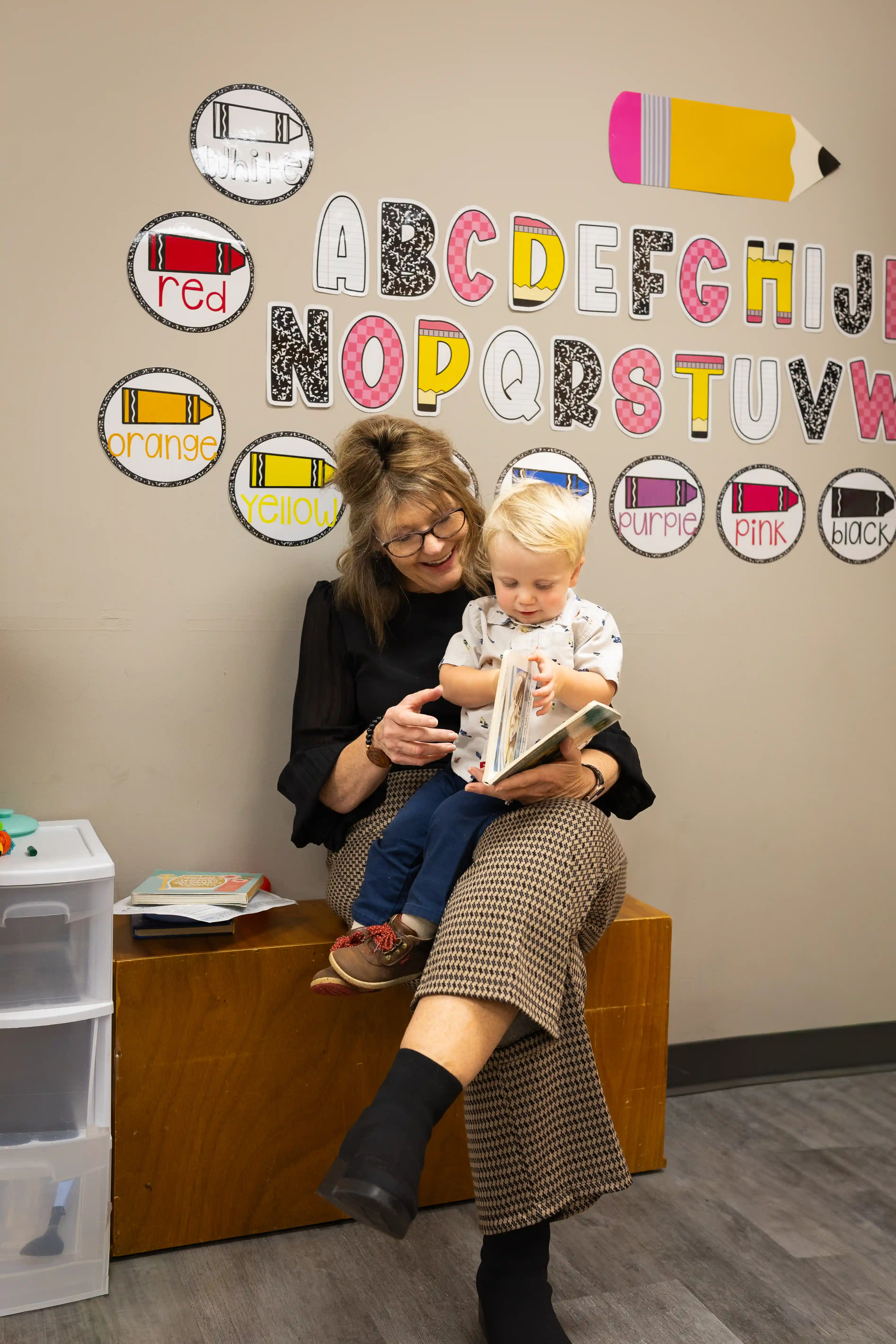 Lil Kids Volunteer Reading with Toddler