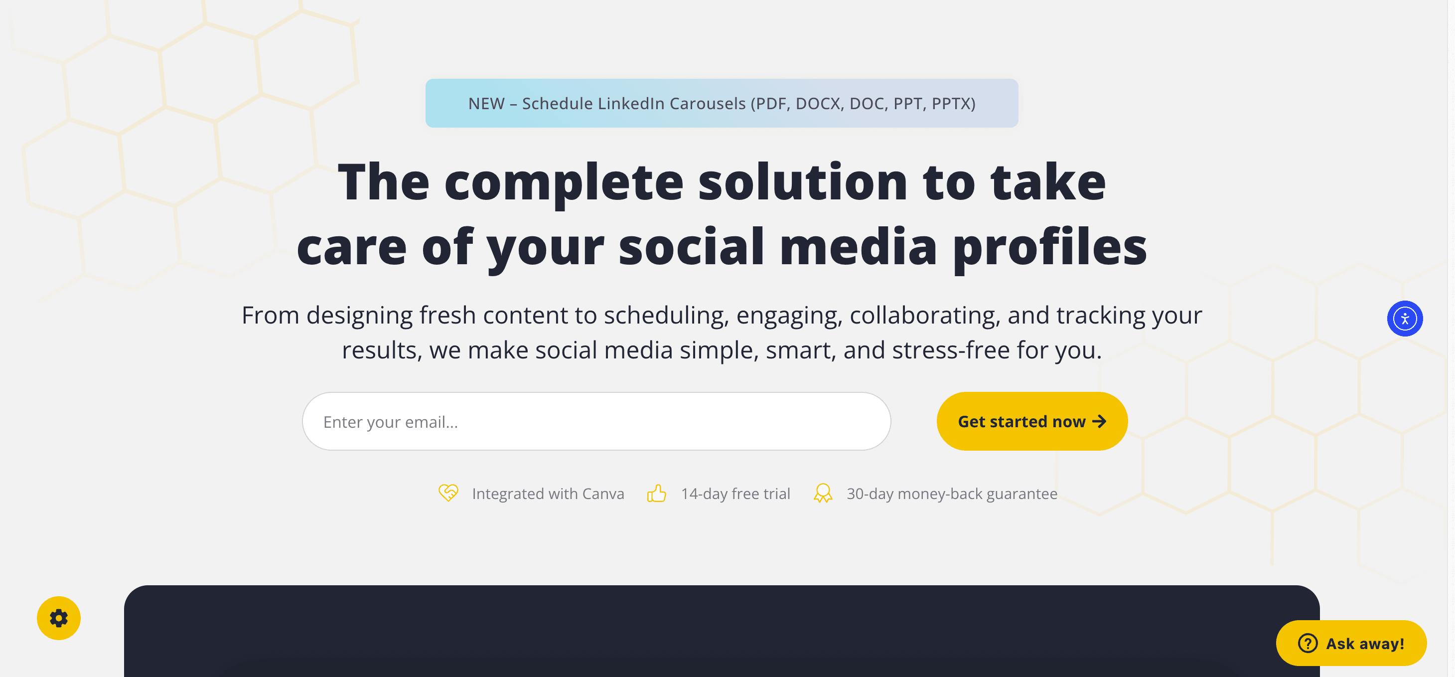 Socialbee home page