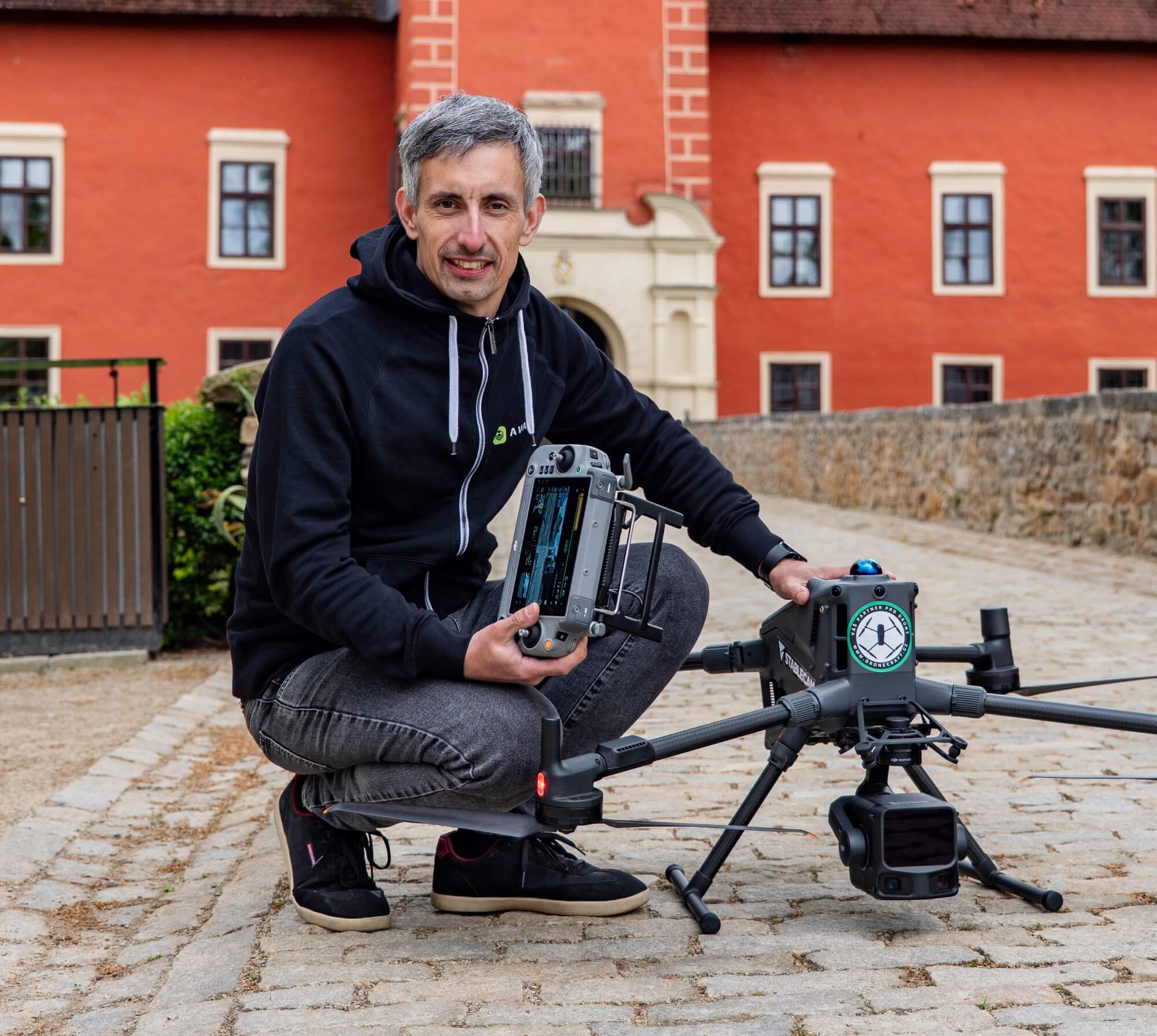 Marek Ruzek with a LiDAR drone