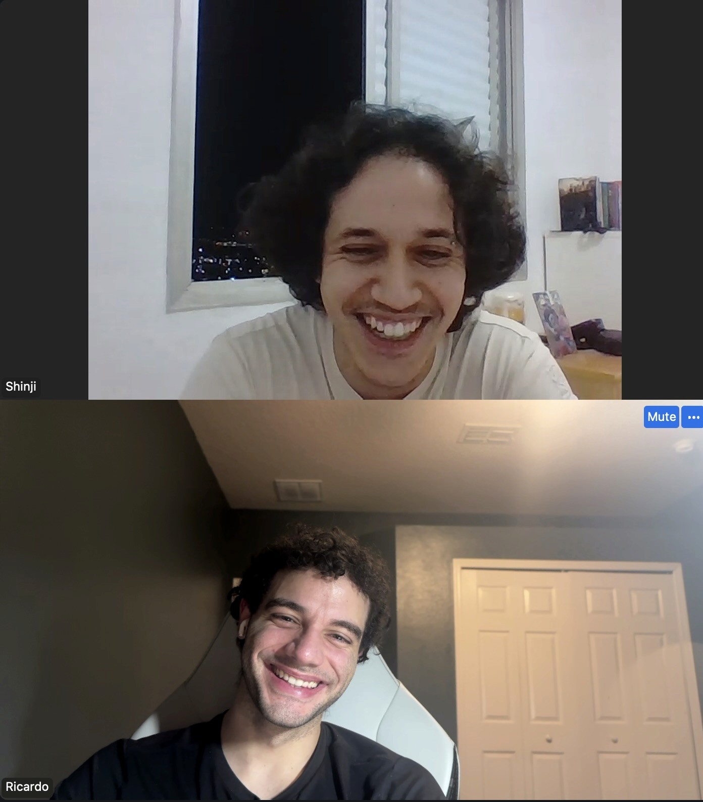 A screenshot of the Zoom meeting where an interview was conducted.