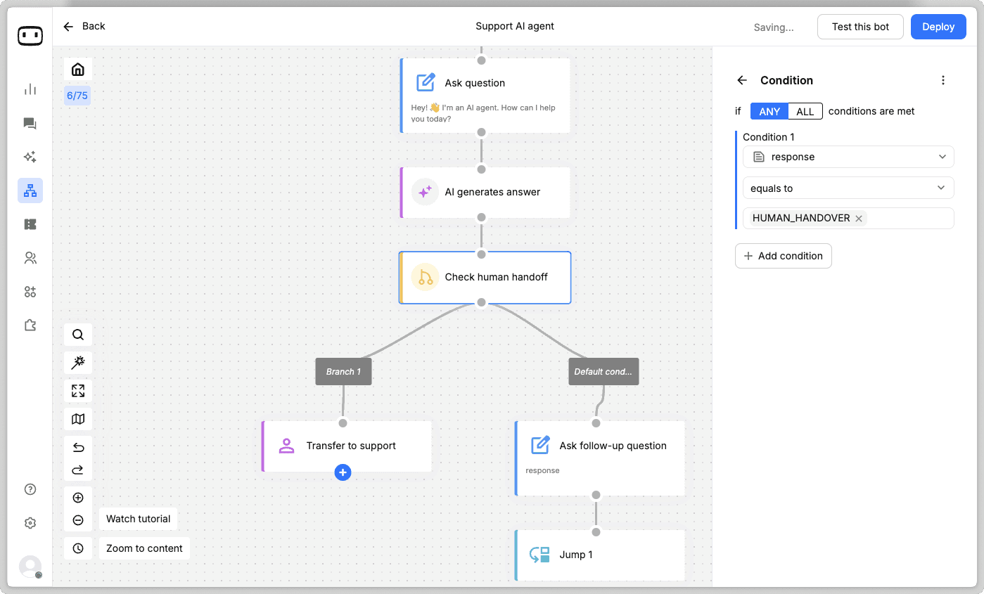 image of writing for checking human handover in AI agent