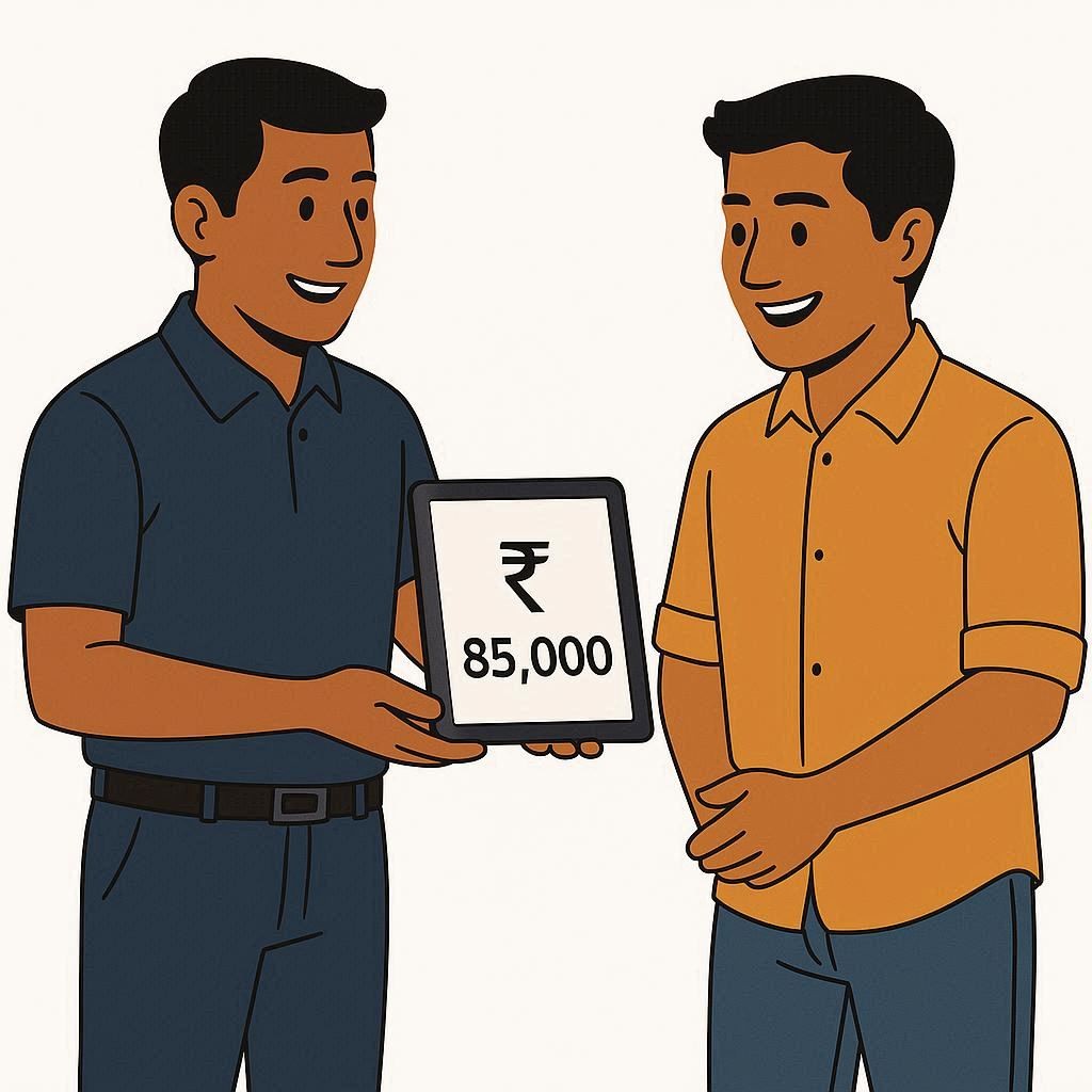 Getting an instant quote post vehicle evaluation