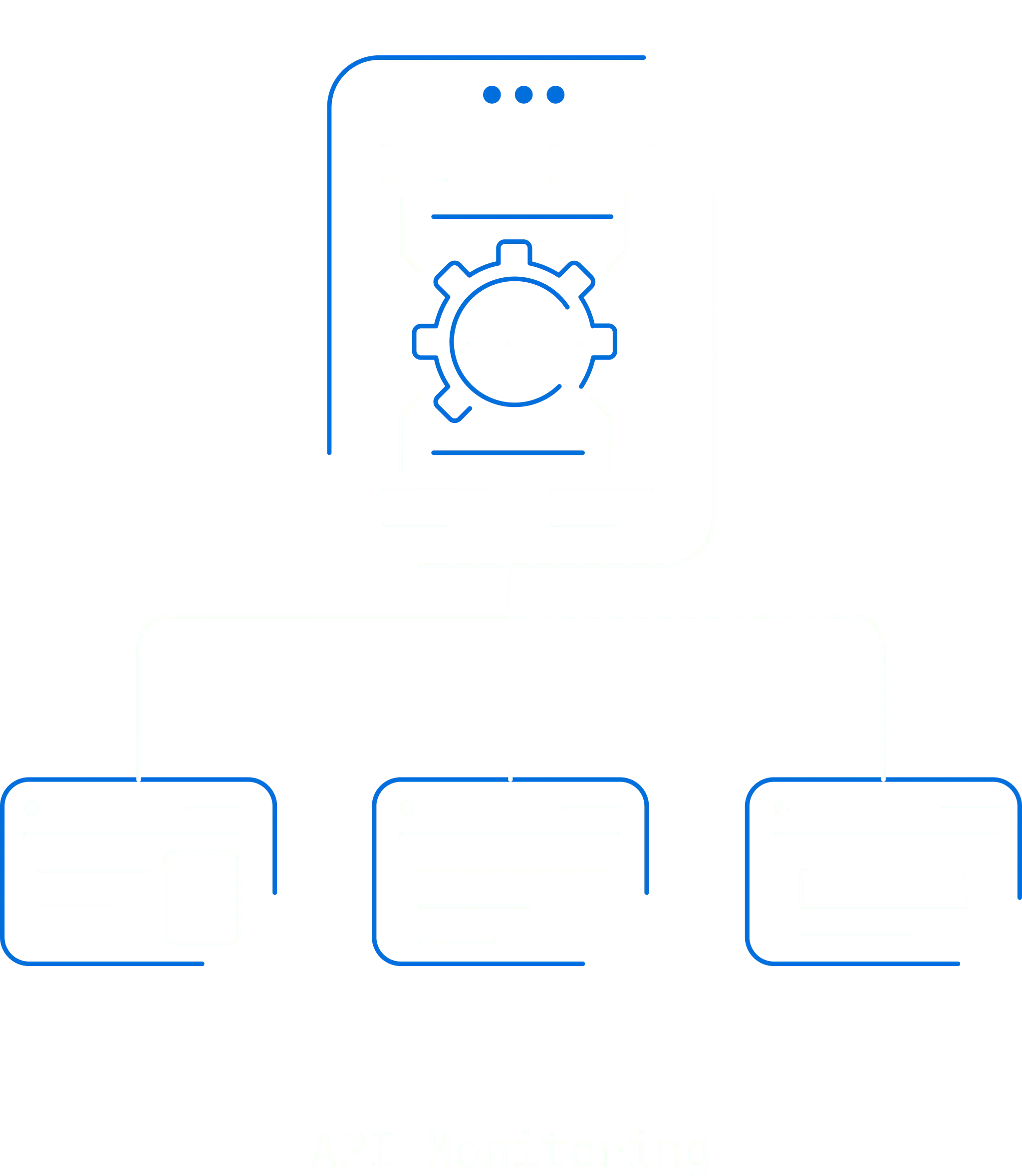 Support illustration for Console9's solutions, title "API Monitoring"