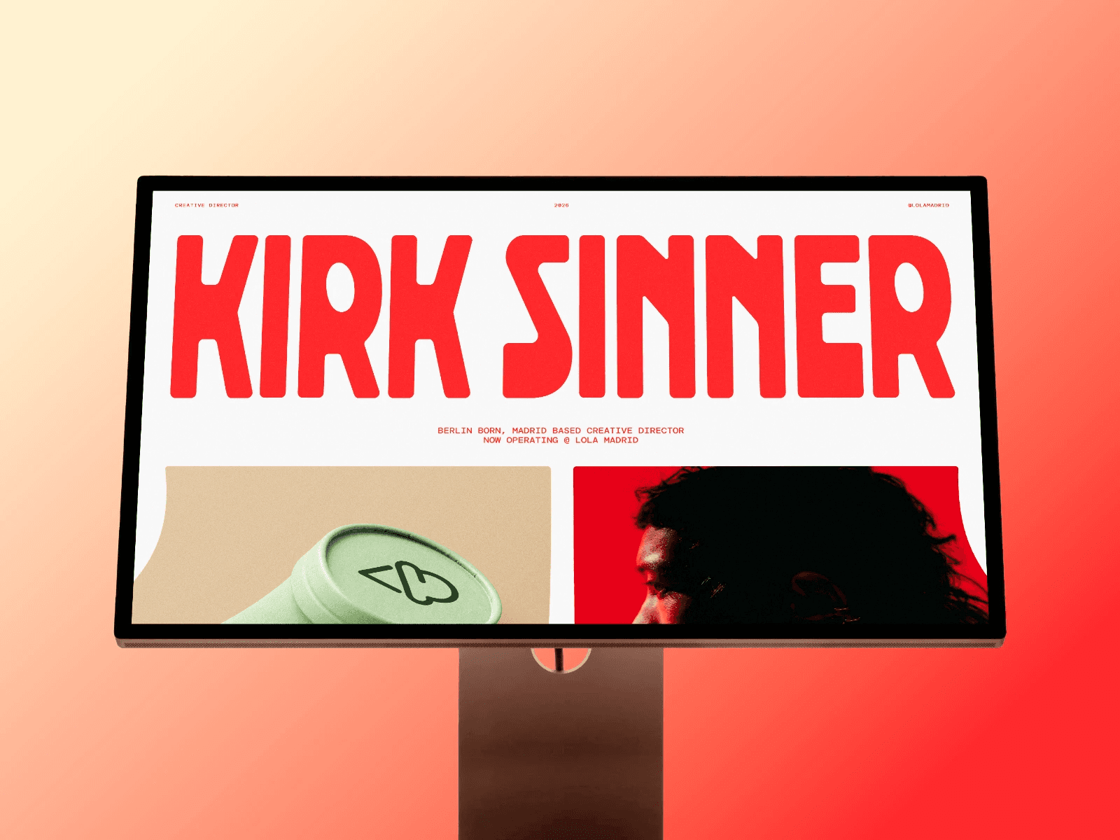 Kirk free colorful portfolio Framer template preview