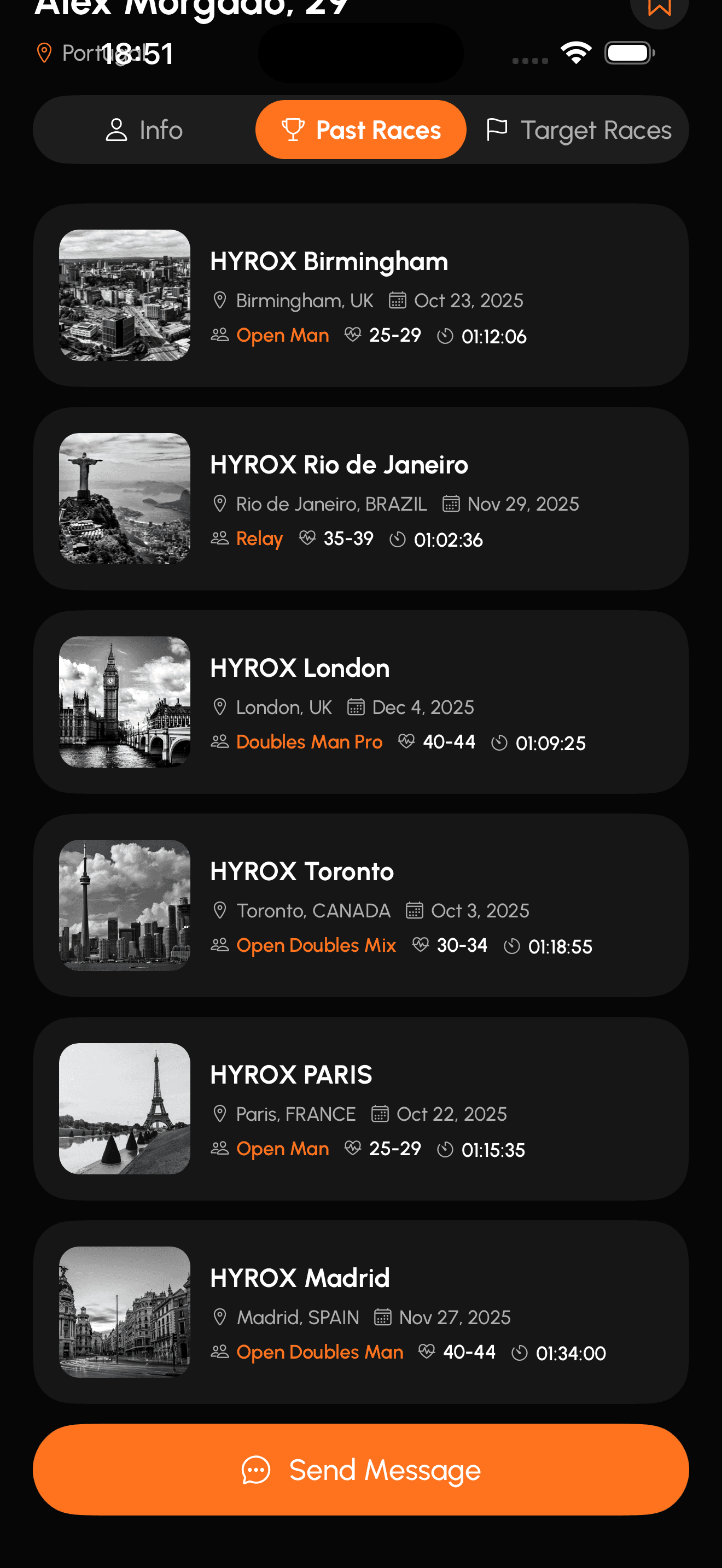 Profile screen mobile app