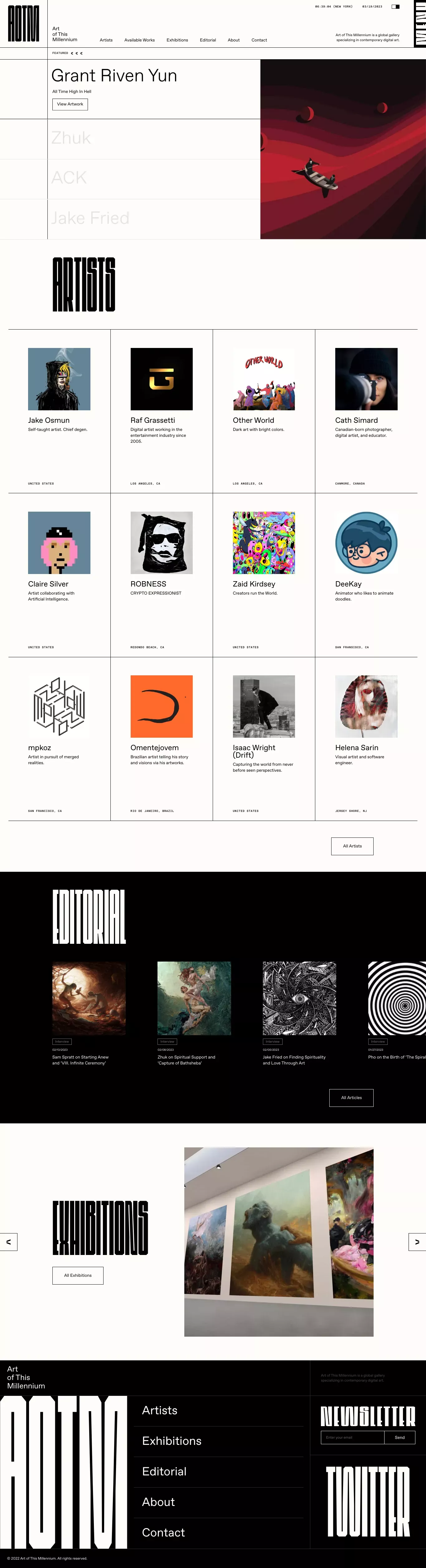 AOTM other page screenshot showcasing Event and Design design