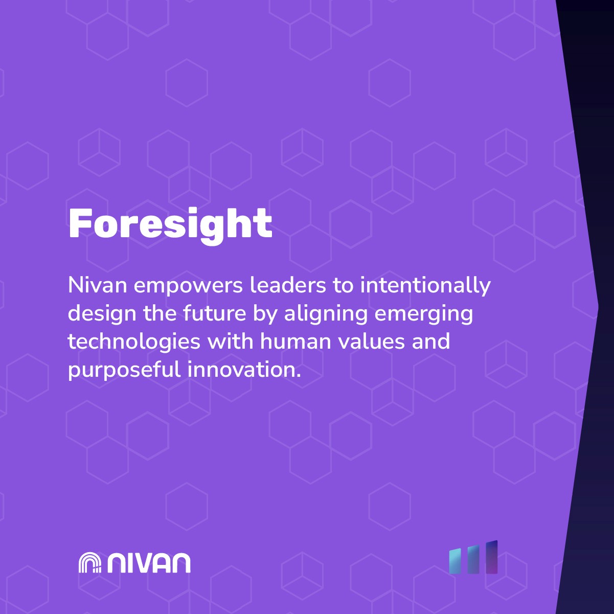 8 variations of nivan logos that includes stacked, horizontal, color, and reverse logos