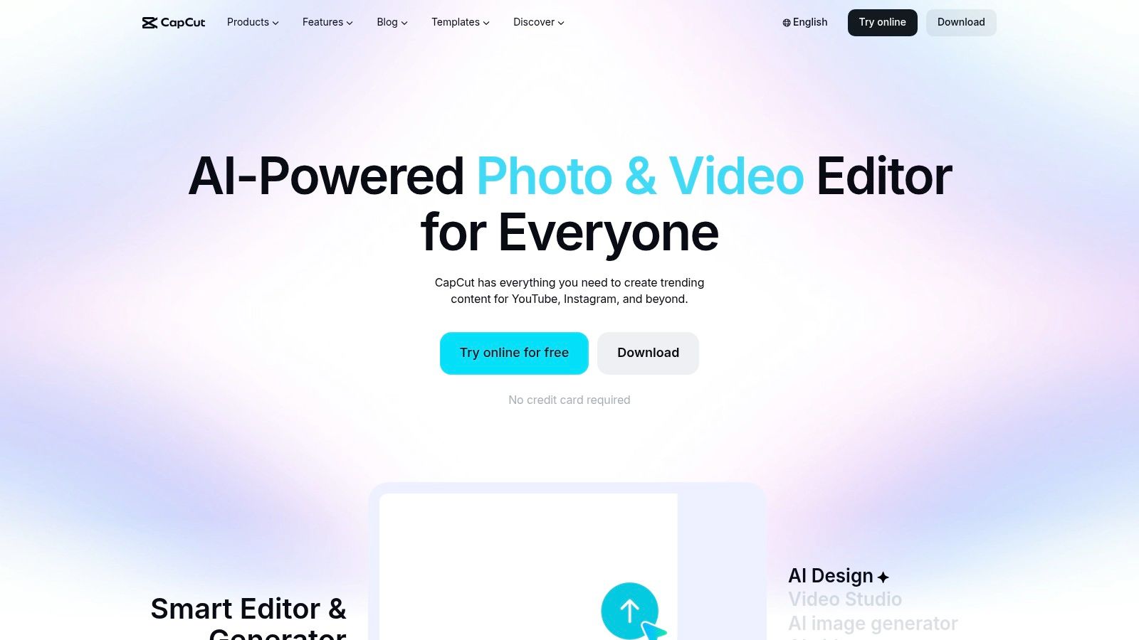 Screenshot from https://www.capcut.com/