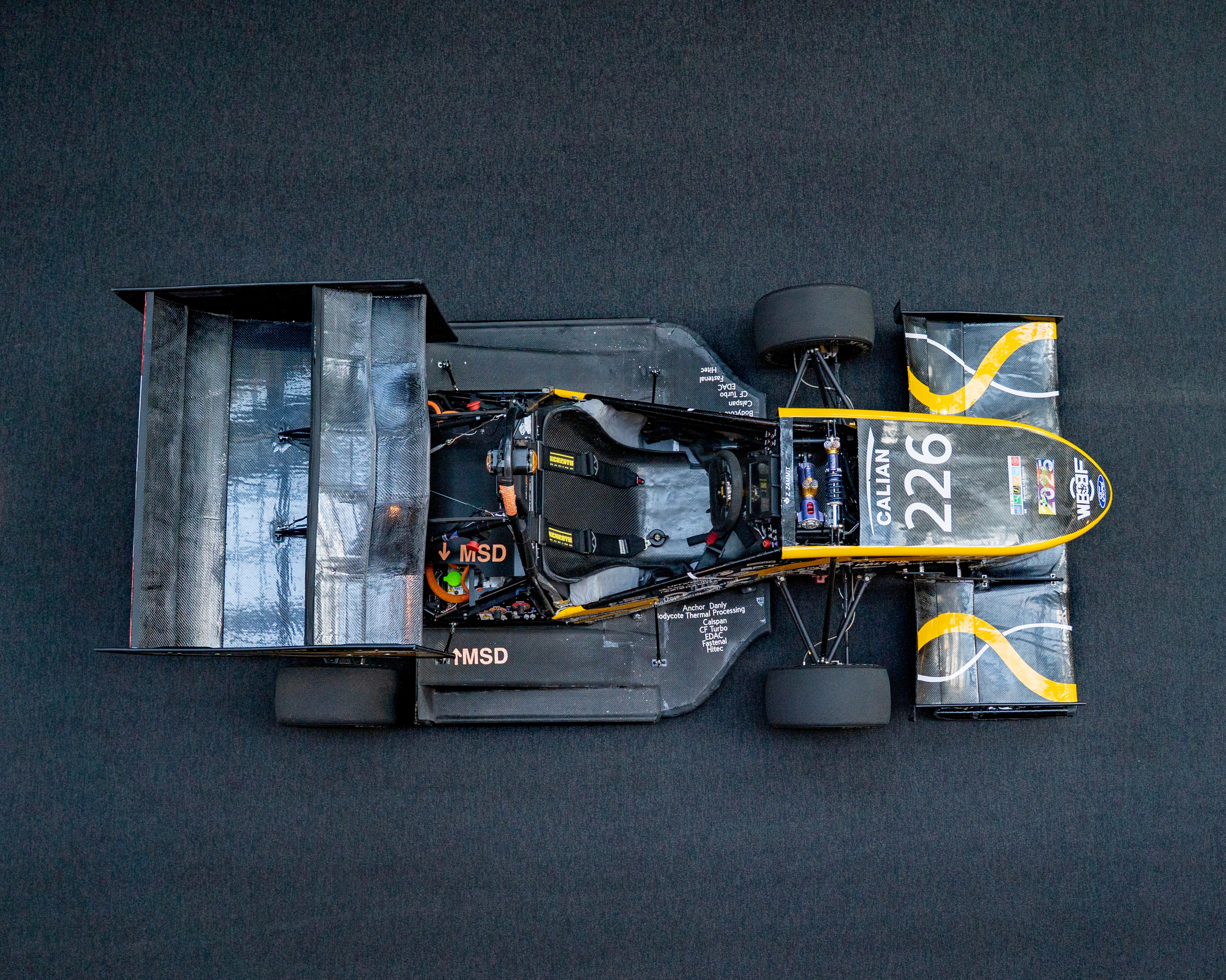 UWFE car mounts holding driver in place