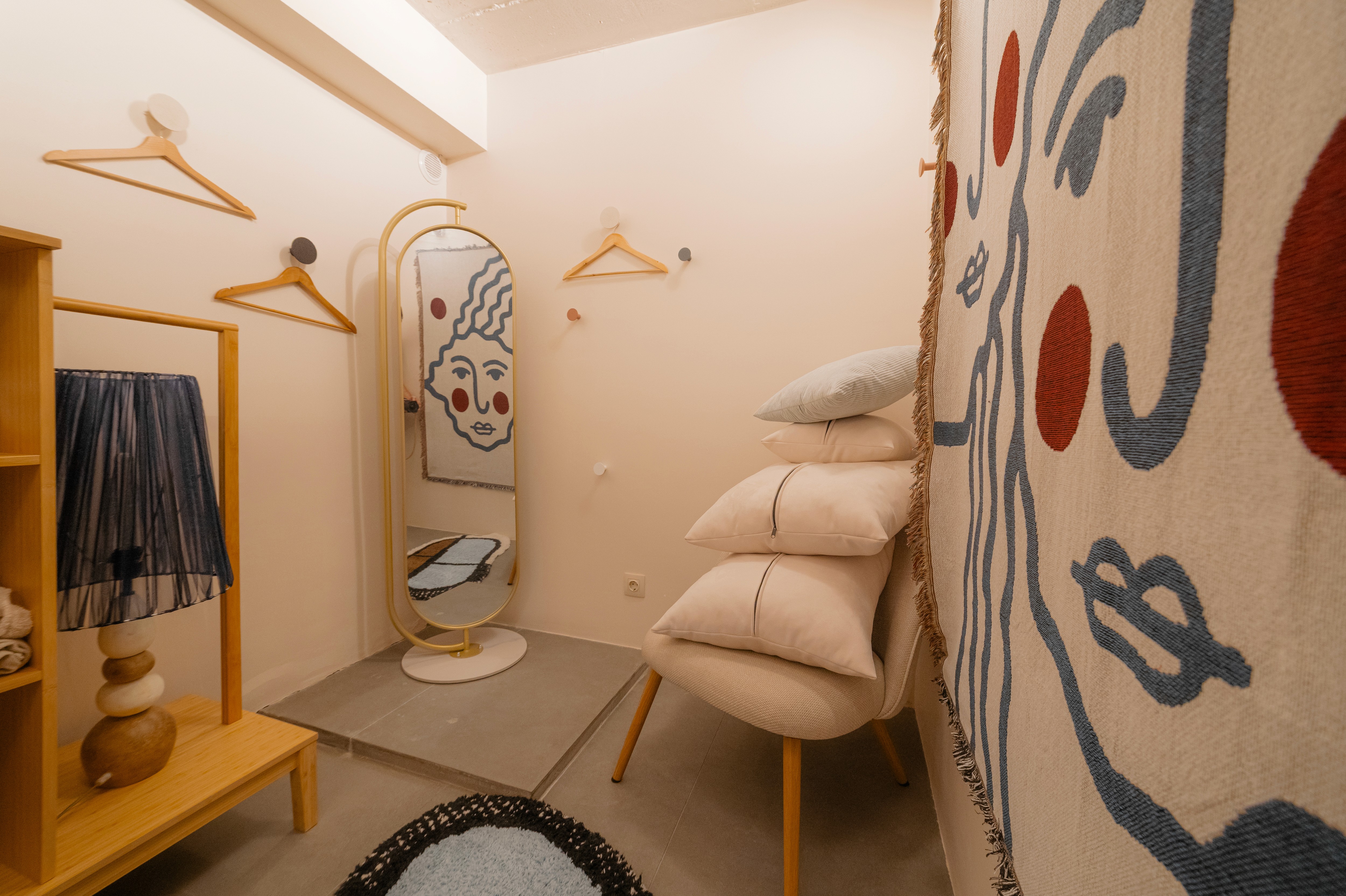 a person standing in a dark parking garage