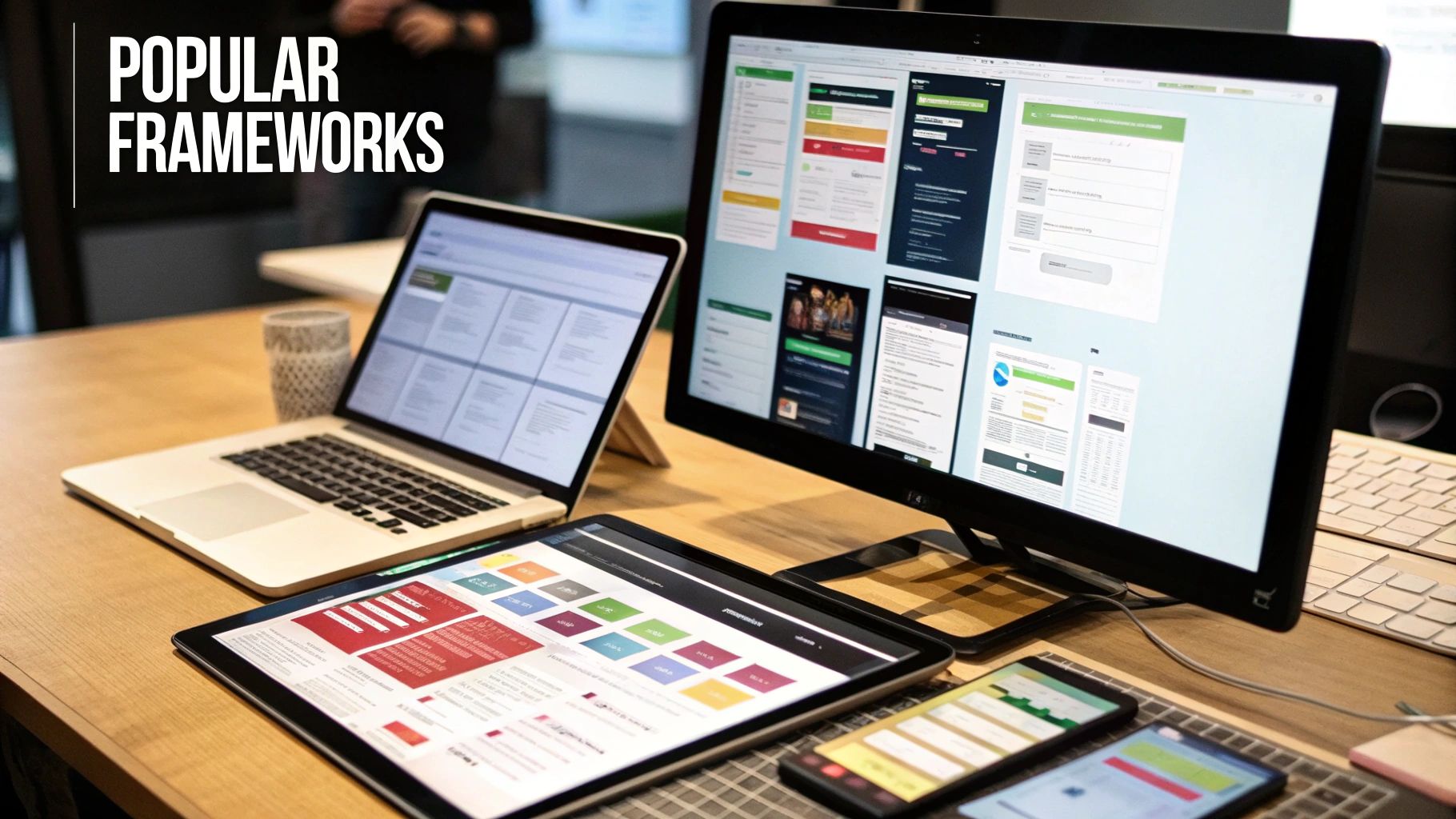 A screenshot from the Material Design website showcasing its UI components.