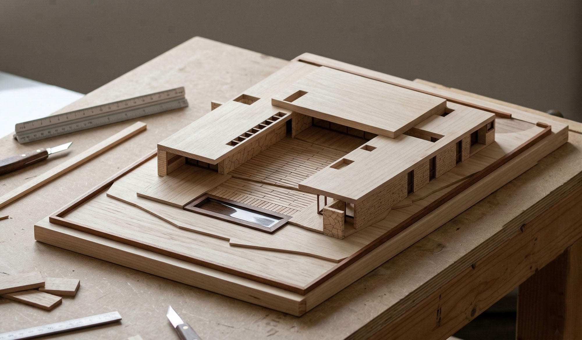 Woman planning about structure