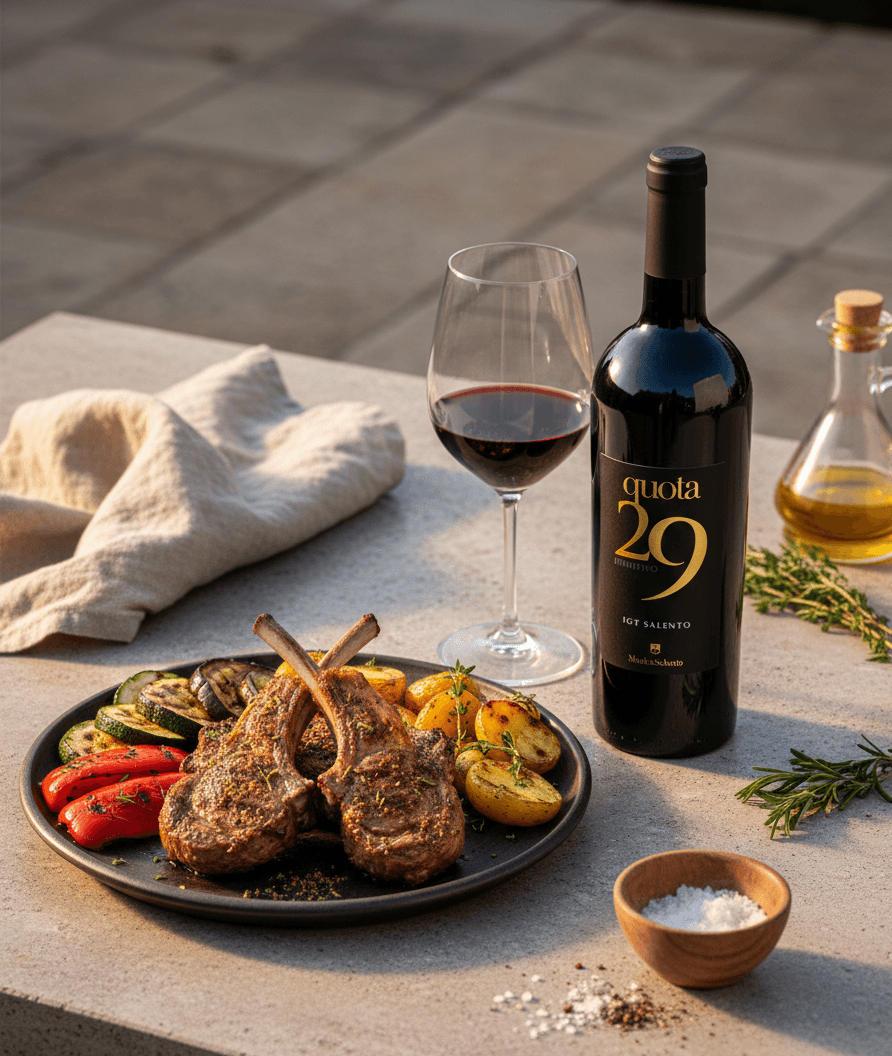 Elegant table setting with a bottle and glass of Pinot Noir, perfect for a refined wine-tasting evening.