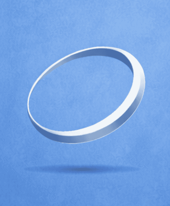 Minimalist perfume bottle labeled 'Orrisé' surrounded by soft-focus purple flowers.