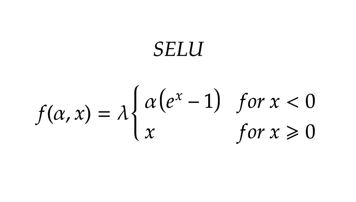 SELU formula