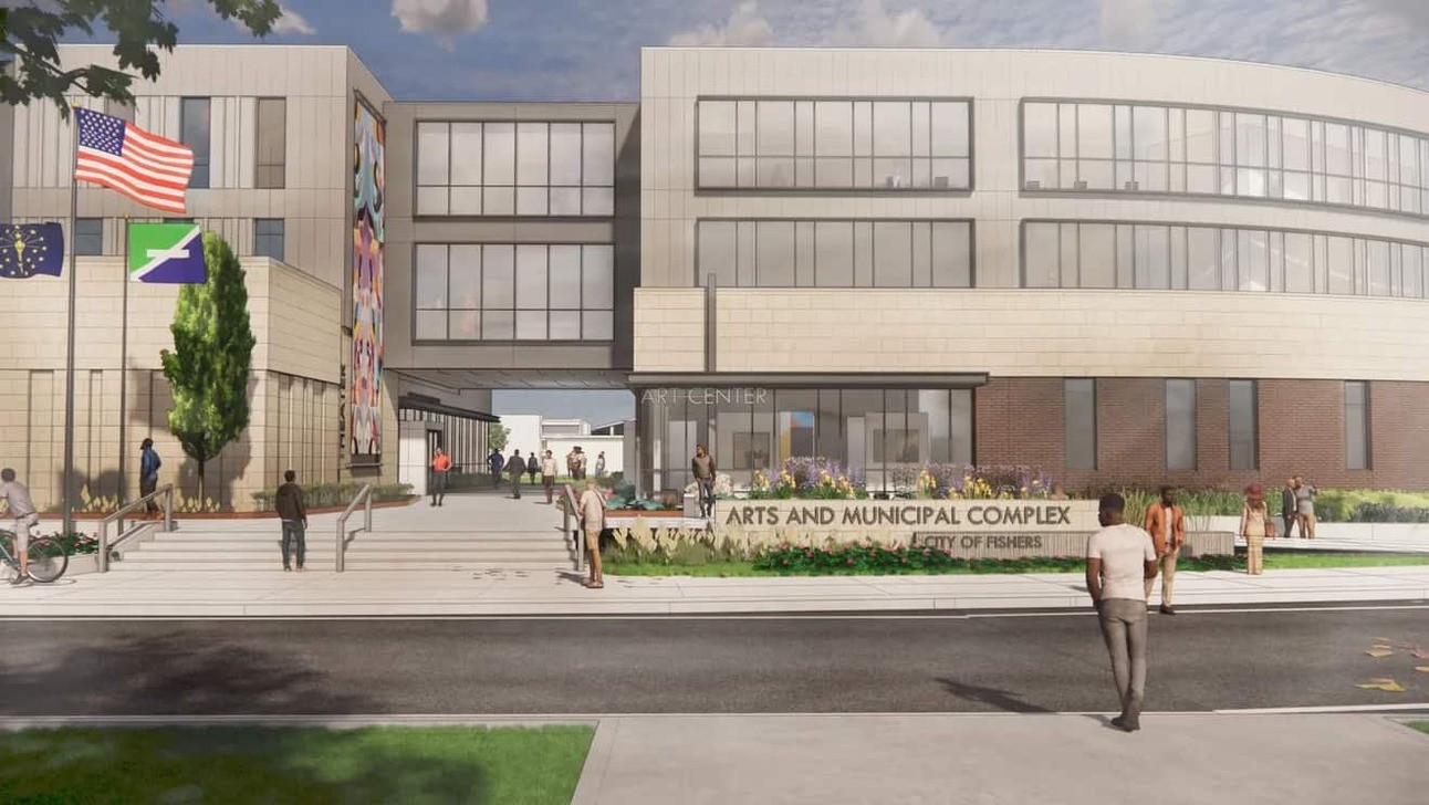 Fishers city hall rendering