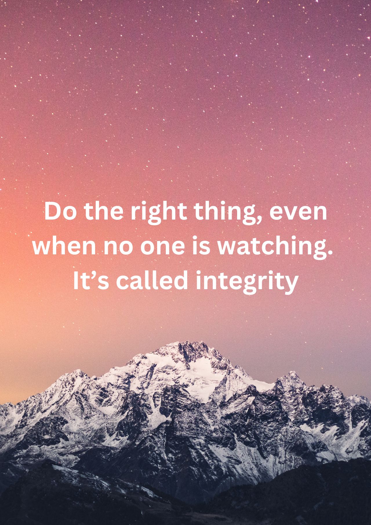 Integrity When Nobody is Watching