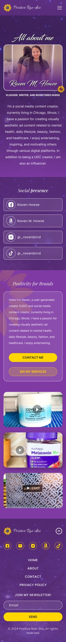 About Page (Mobile Version)