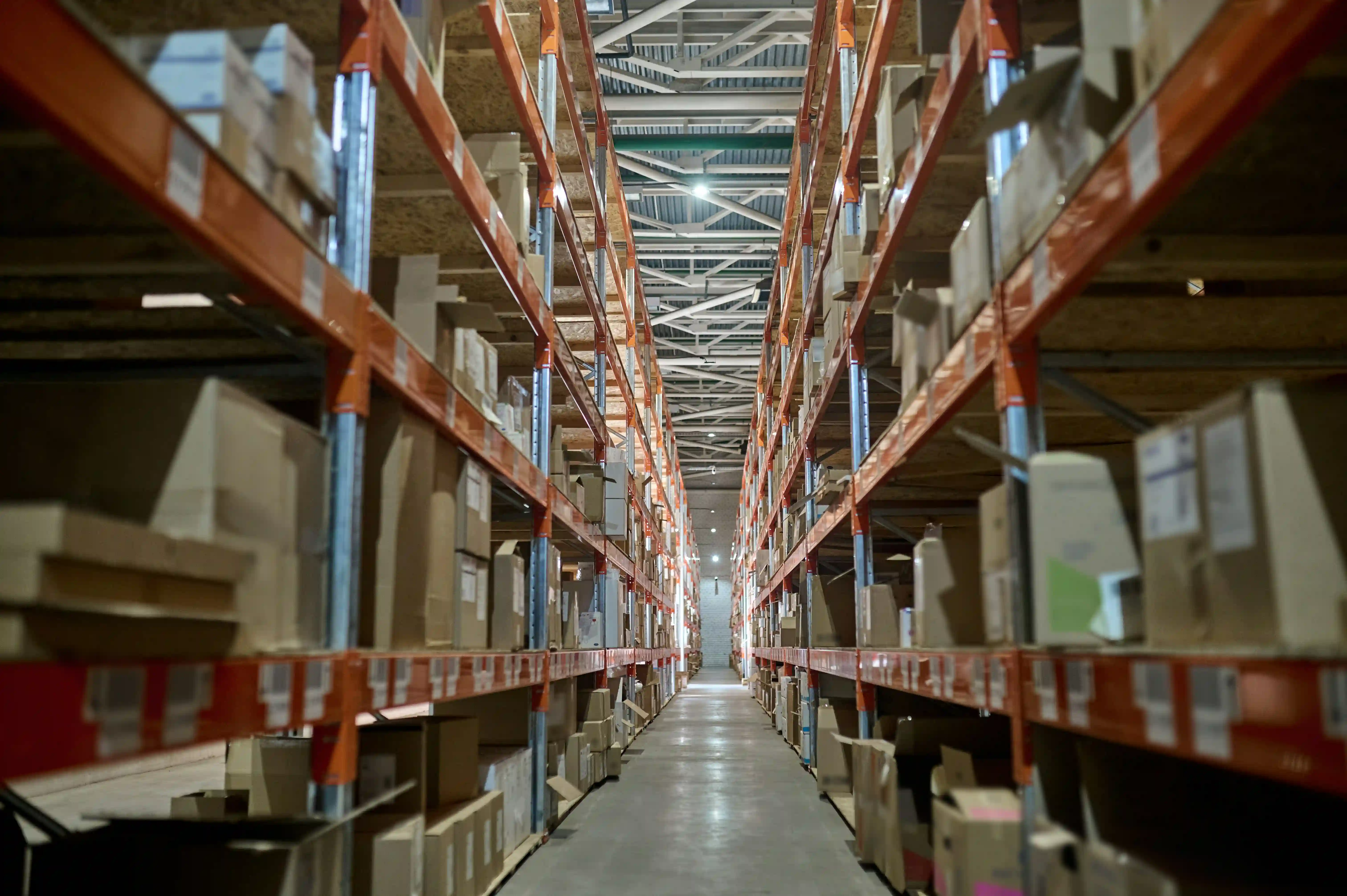 3PL warehouse shelves full of product items