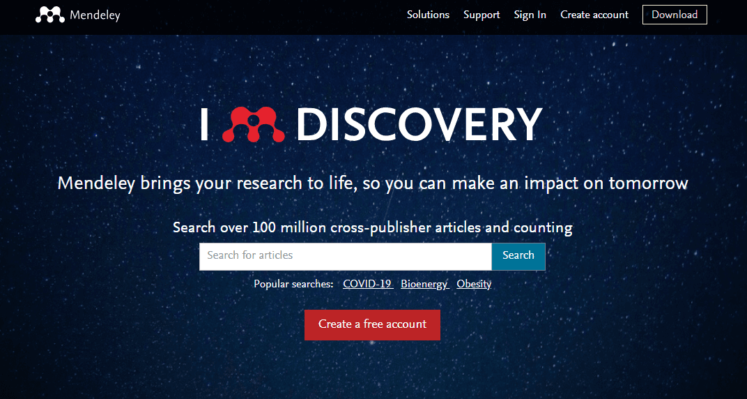 Mendeley - Academic Research Software