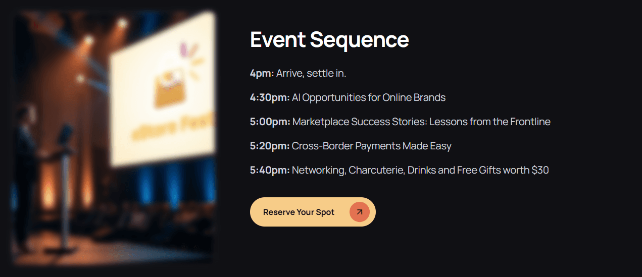 eStore Fest event schedule and sessions