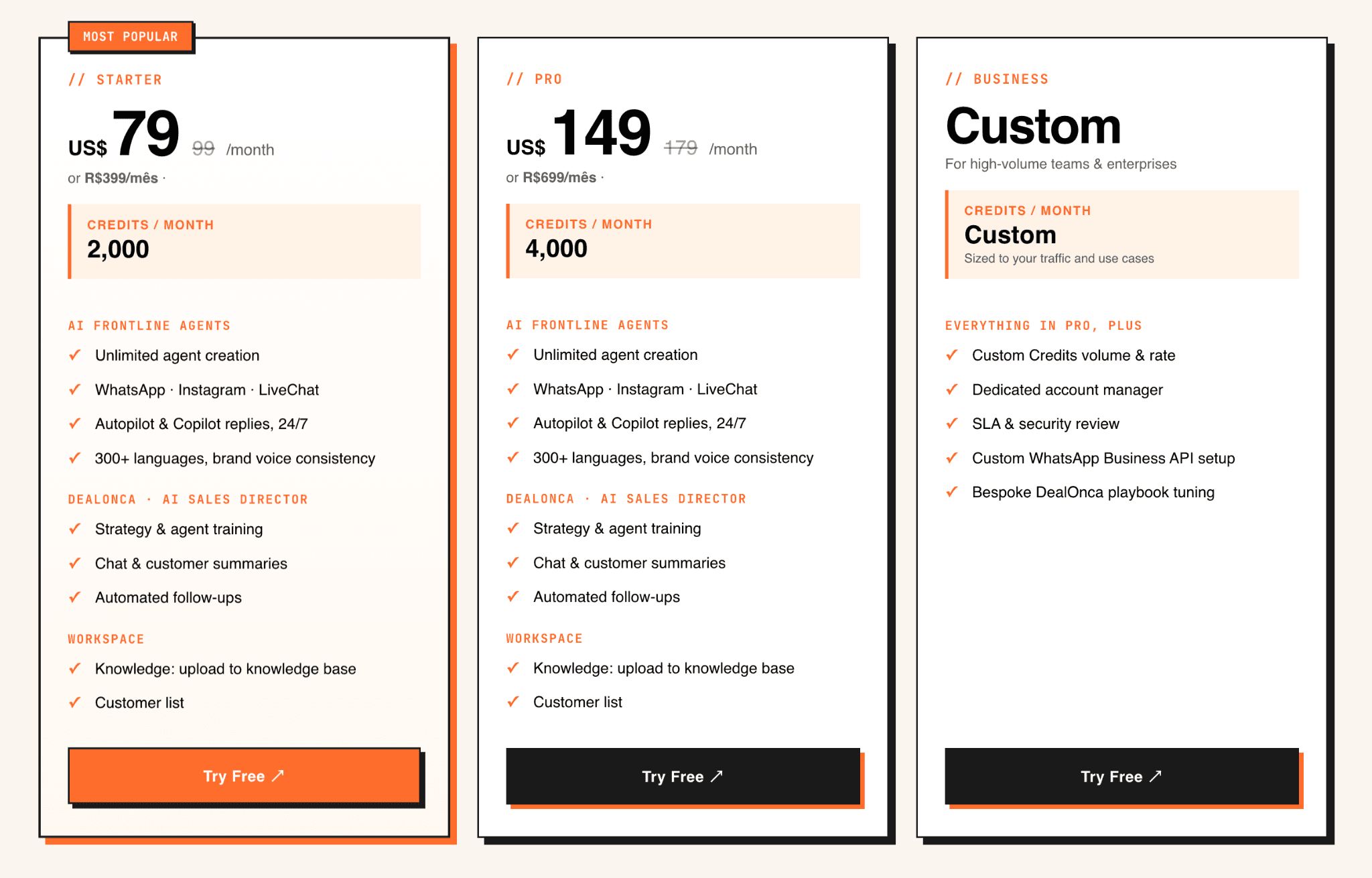 Dealism pricing and plans