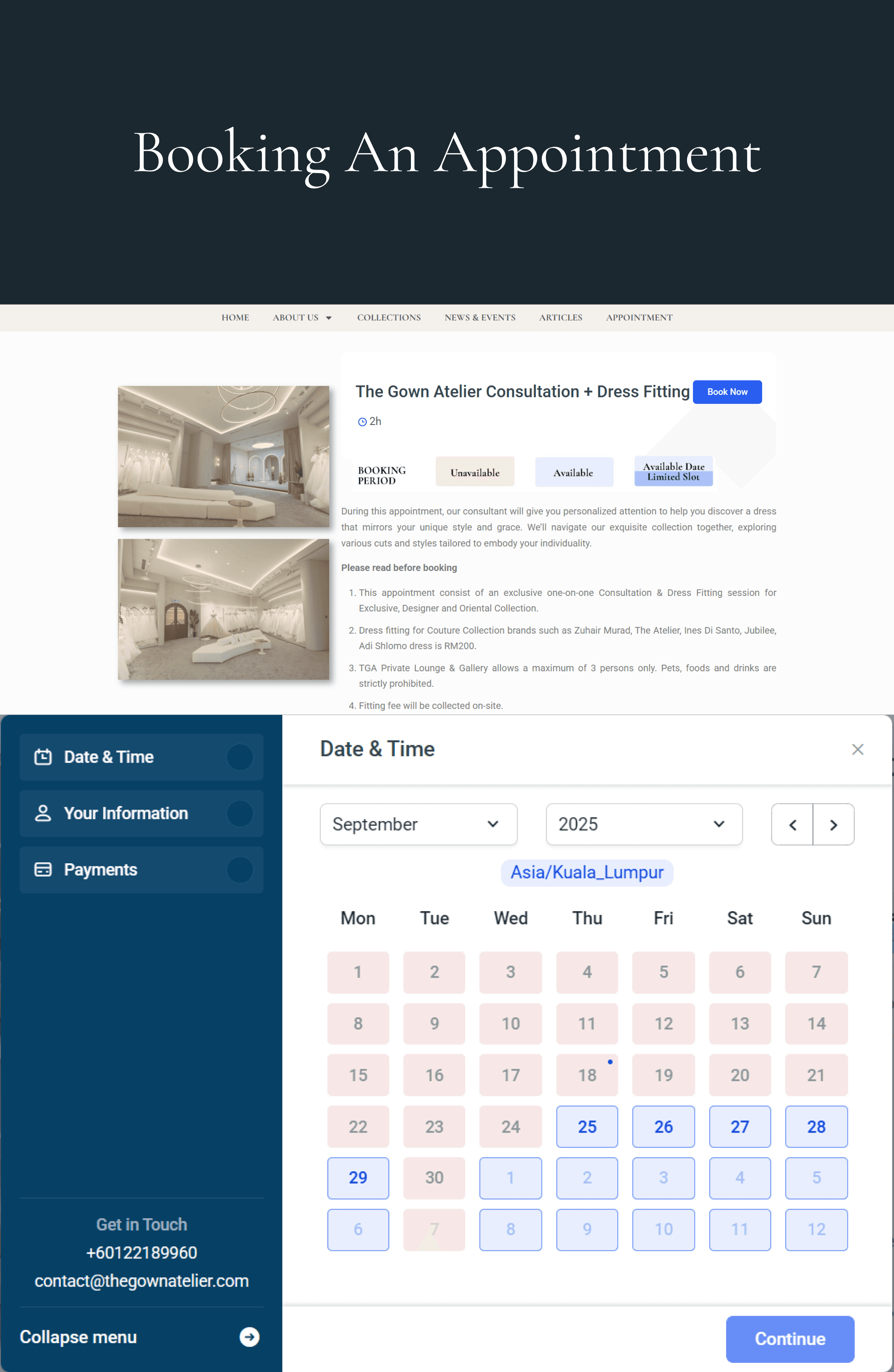 booking calendar