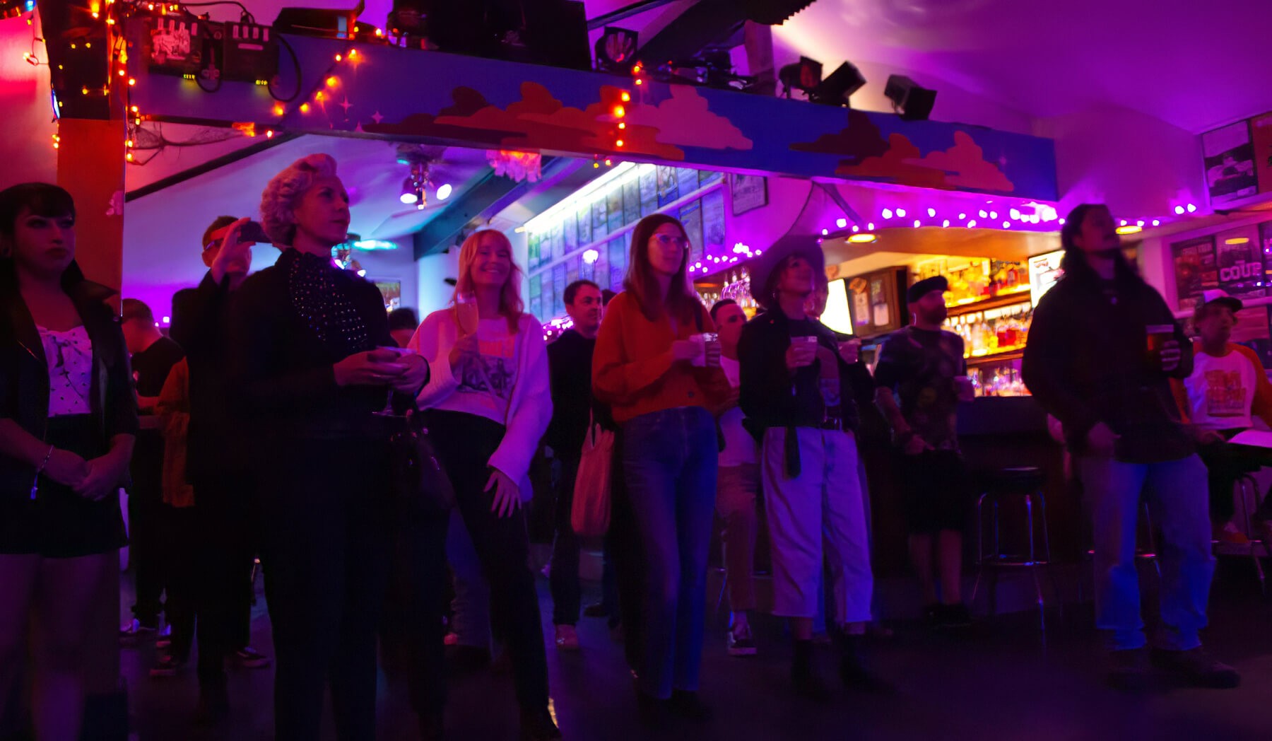 The babes watching Dead Kampers at Moe's Alley before Messer Chups goes on.