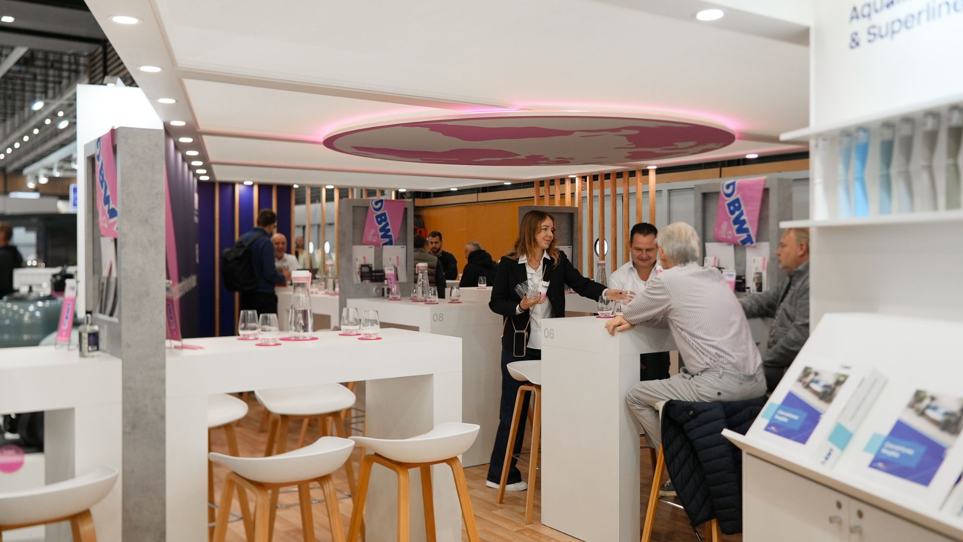 stand BWT au salon Piscine Globale par Expace