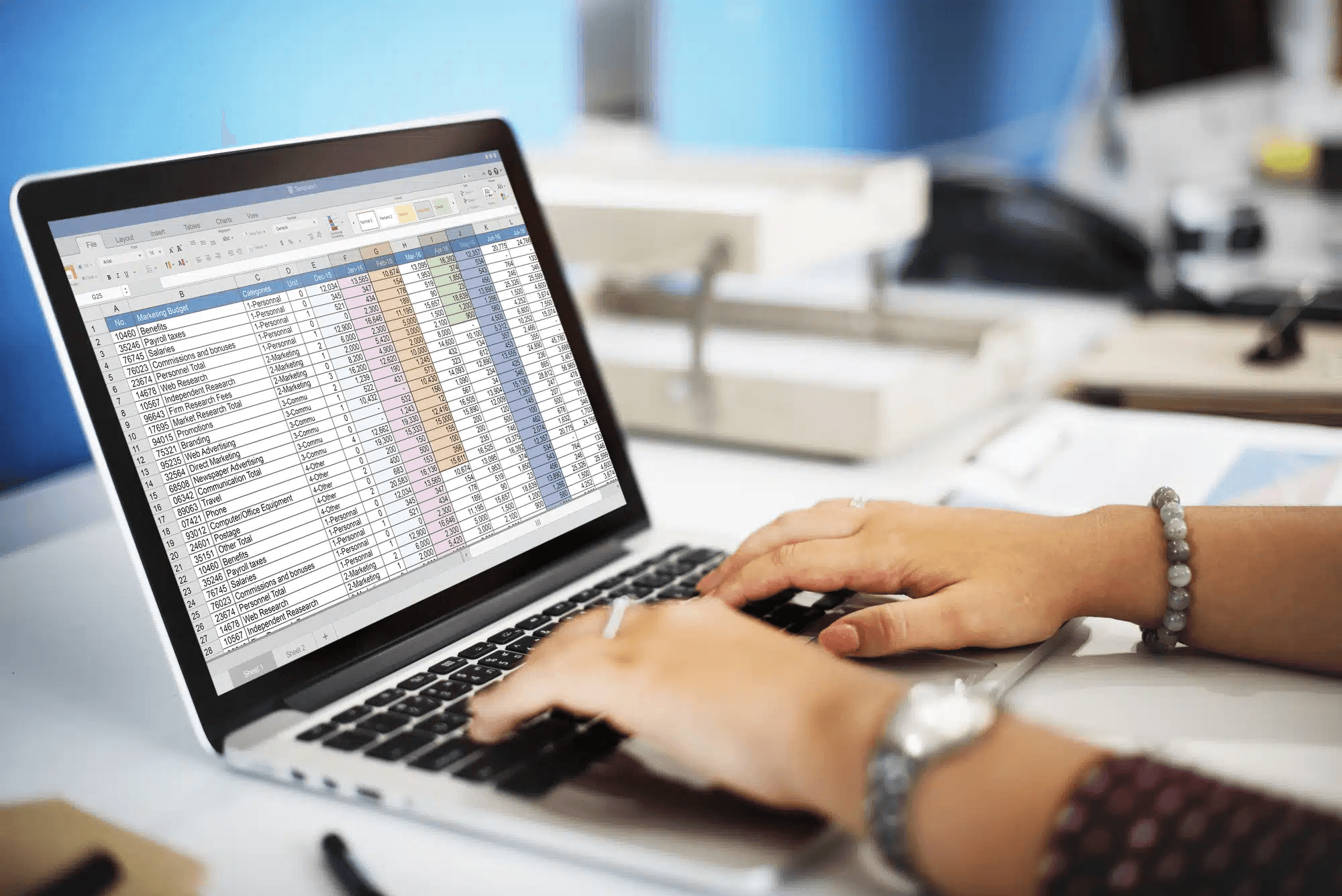 Person managing data on spreadsheet - How to Keep Track of Business Expenses and Income in Excel