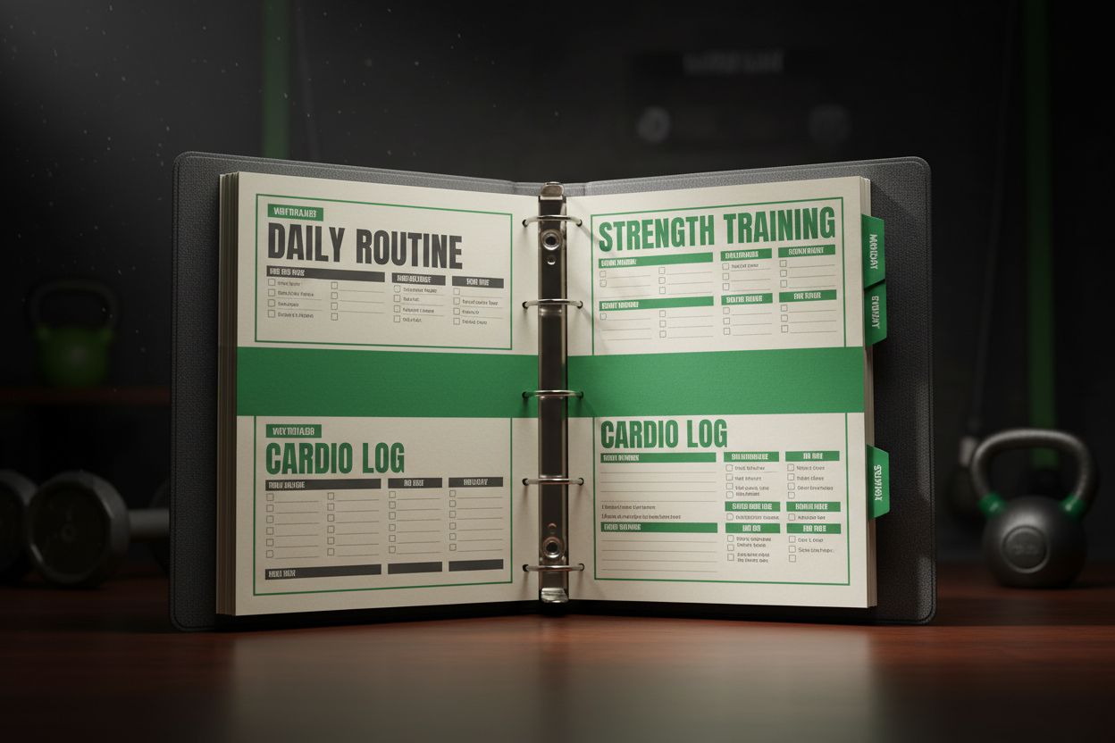 Binder with workout printables