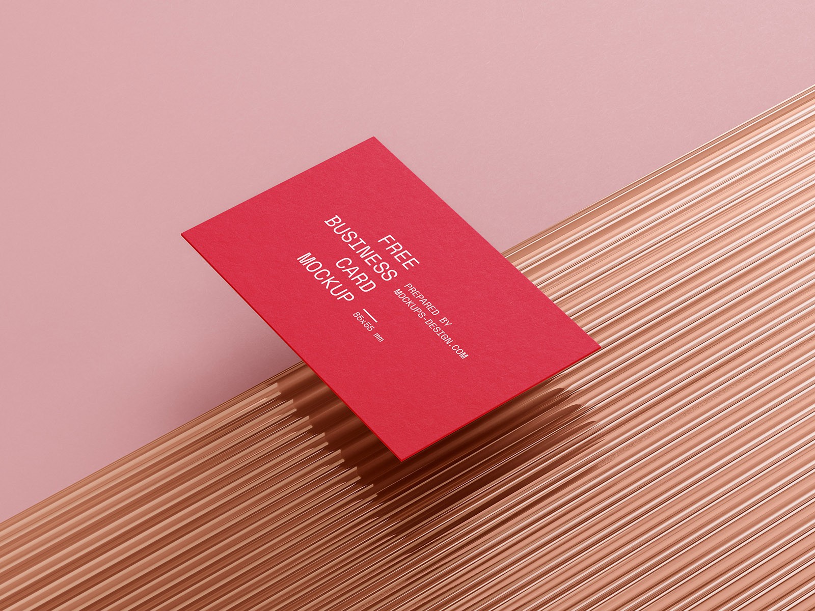 A bit strange, but in some situations extremely useful mockup of a business card lying next to a piece of plexiglass. Perfect visualization for presenting all kinds of projects that you want to highlight and show in your portfolio.