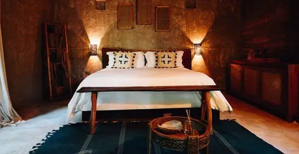 Well-lit Jungle Room with beautiful view at Nômade Tulum.