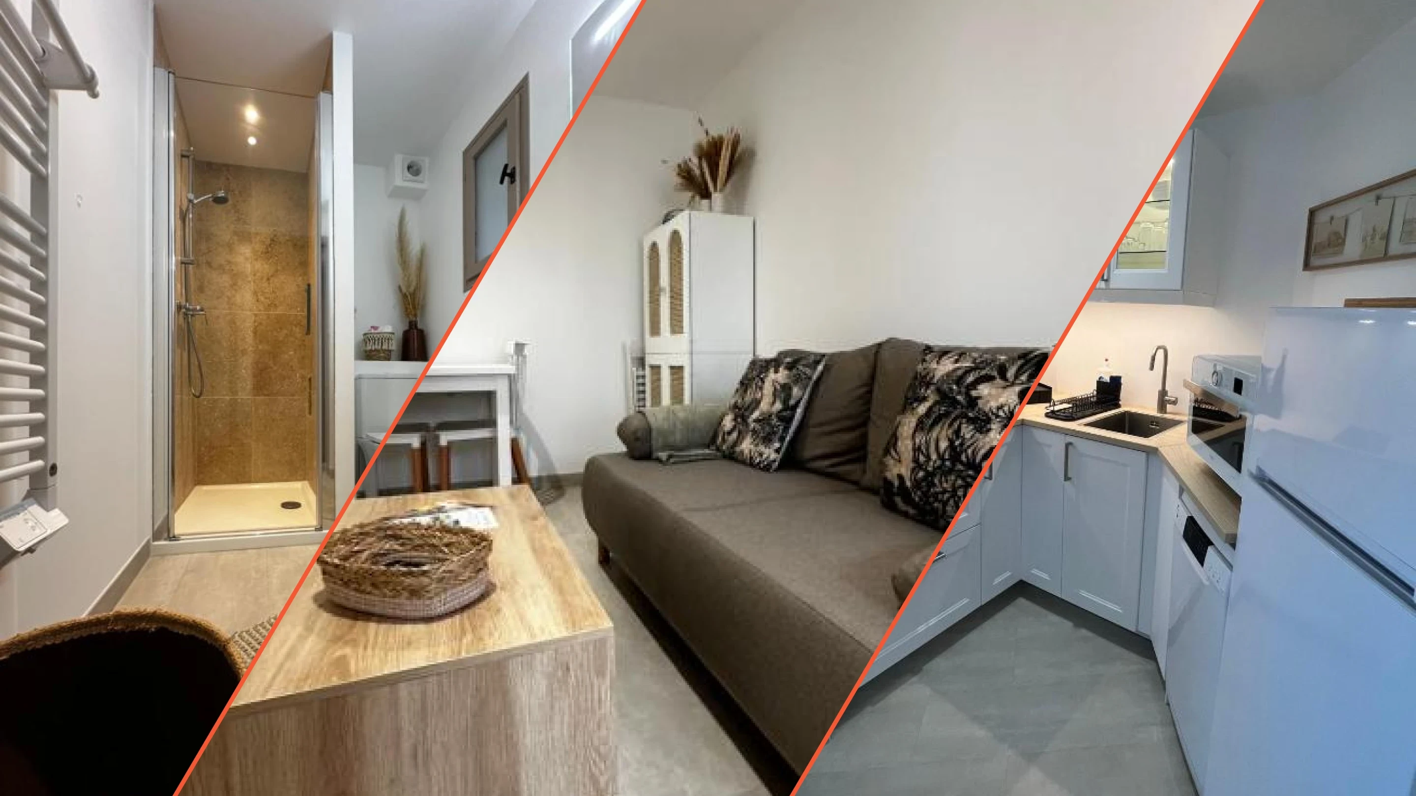 Melange de photo d'un appartement en camargue