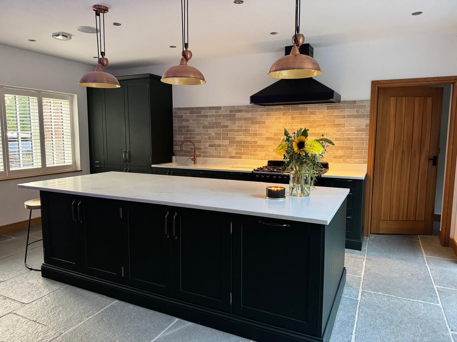 Finished kitchen installation by The North West Kitchen Fitters