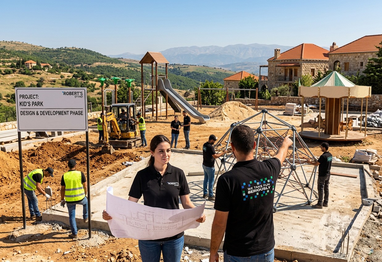construction site for a playrgound