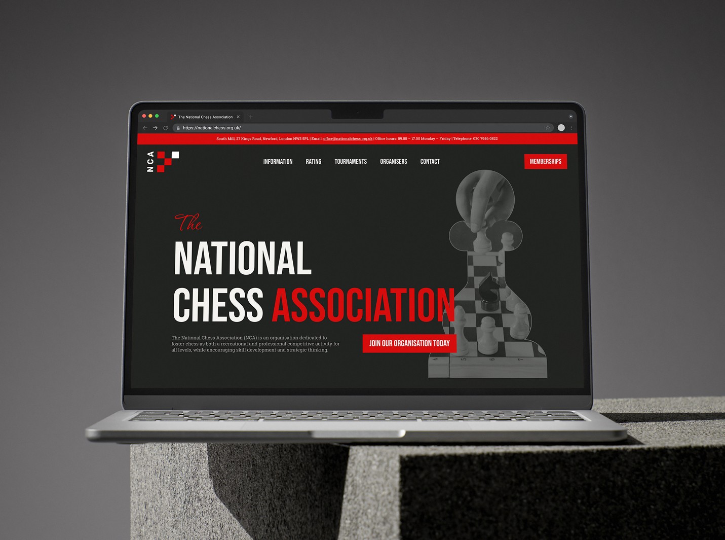Pecometer Software UX/UI, Web and Brand Design - The NCA website template mockup