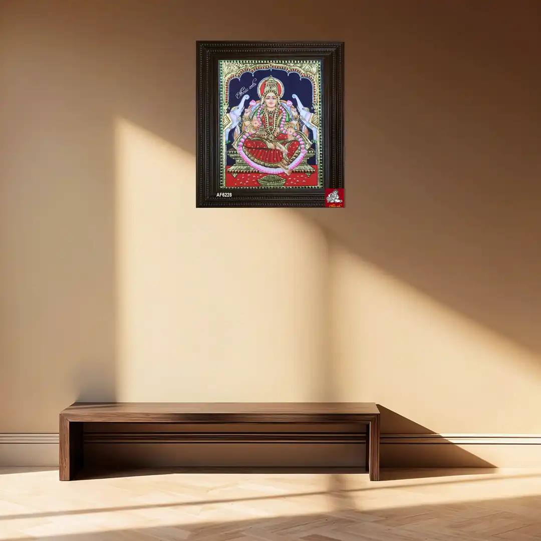 Tanjore painting of Goddess Gajalakshmi