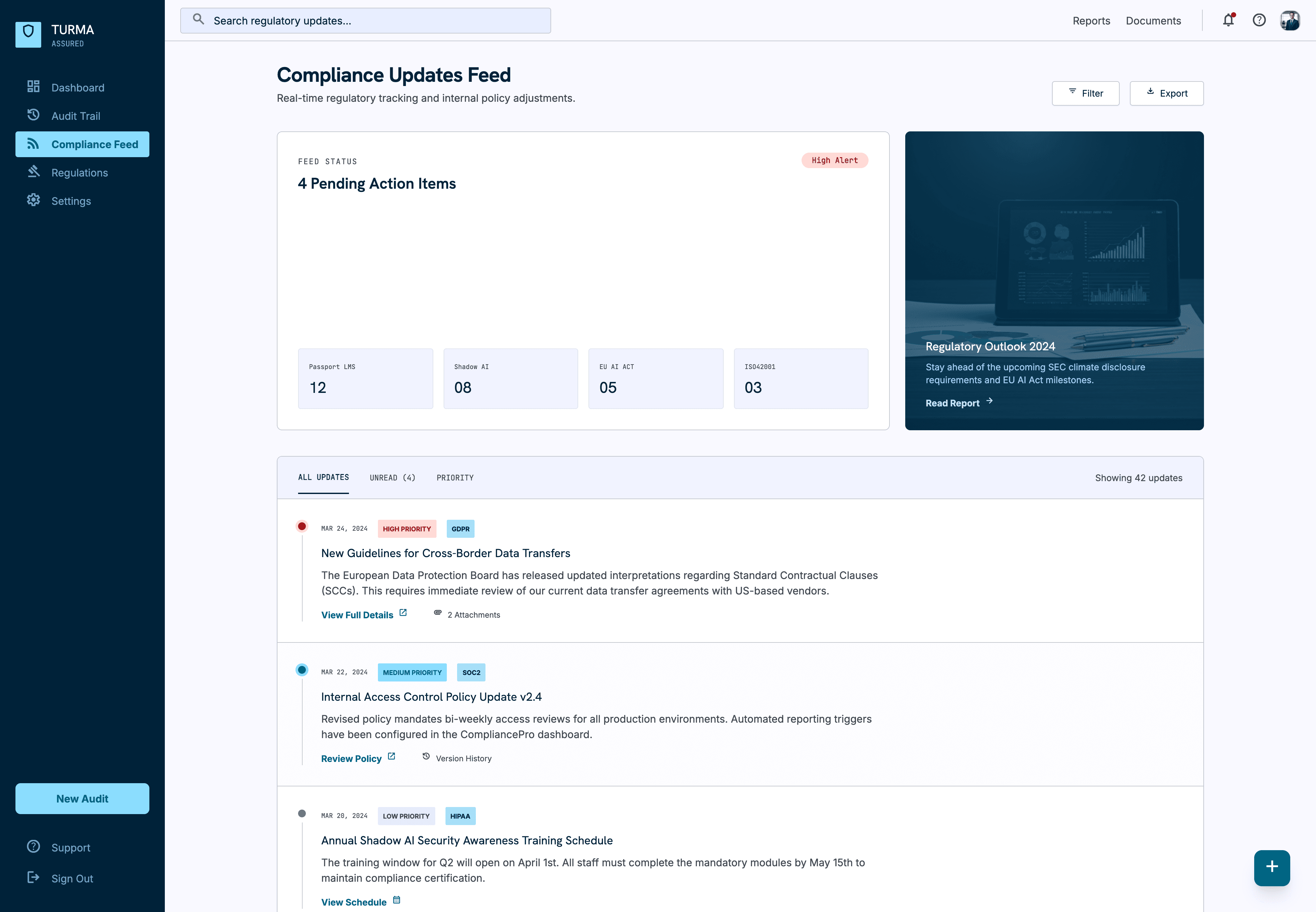 Dashboard interface