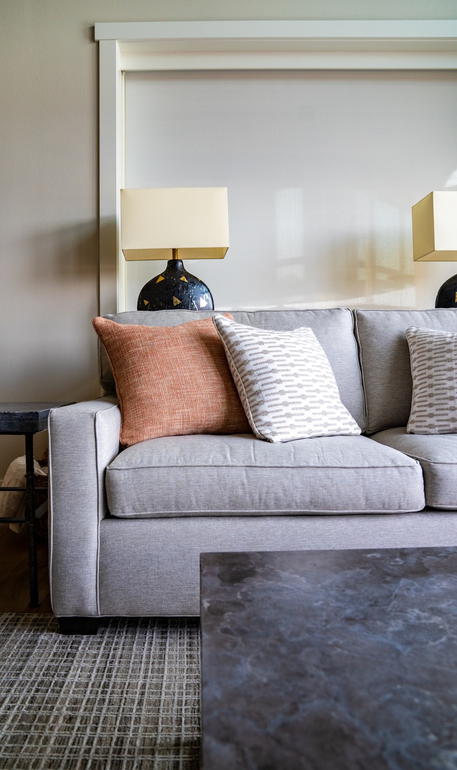 couch with pillows