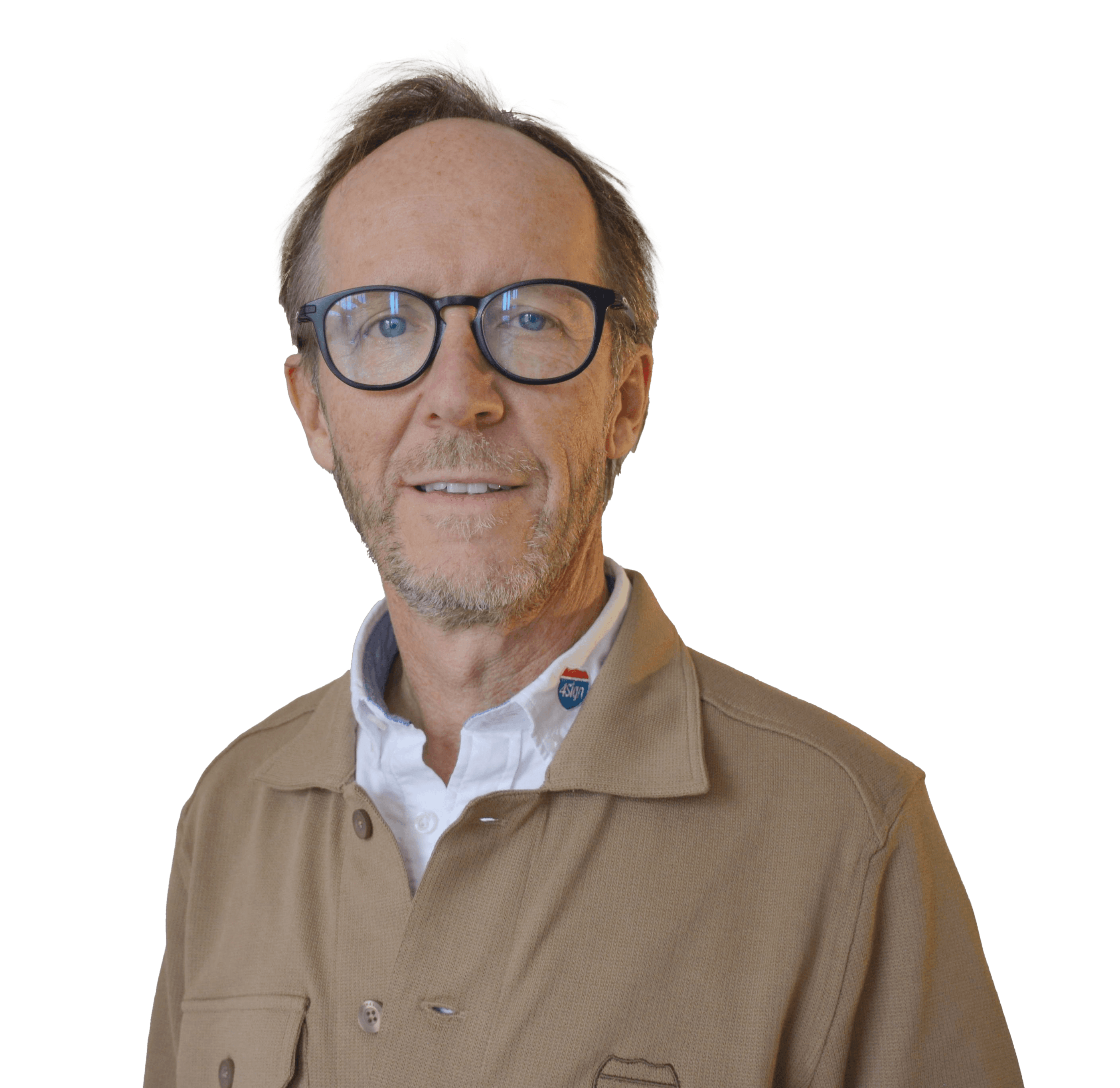 Leende medarbetare på 4Sign huvudkontor