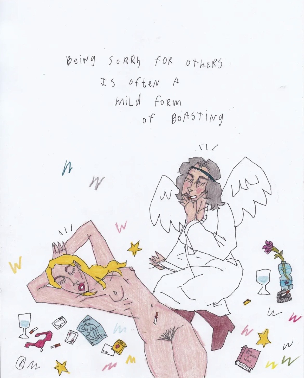 A person stands on a street corner at night.