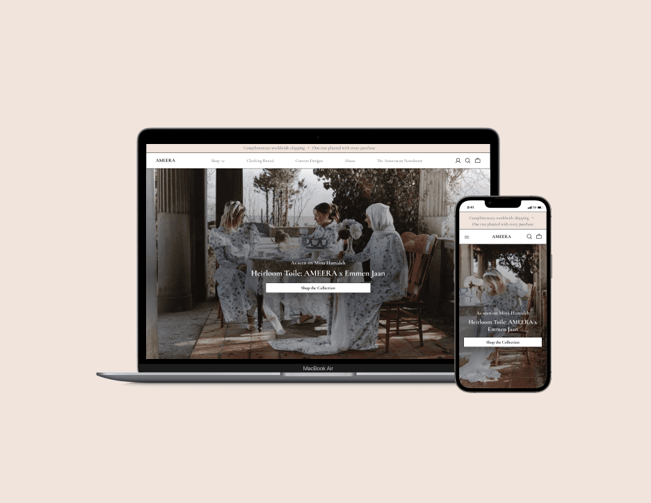 Ameera - Responsive Website Redesign