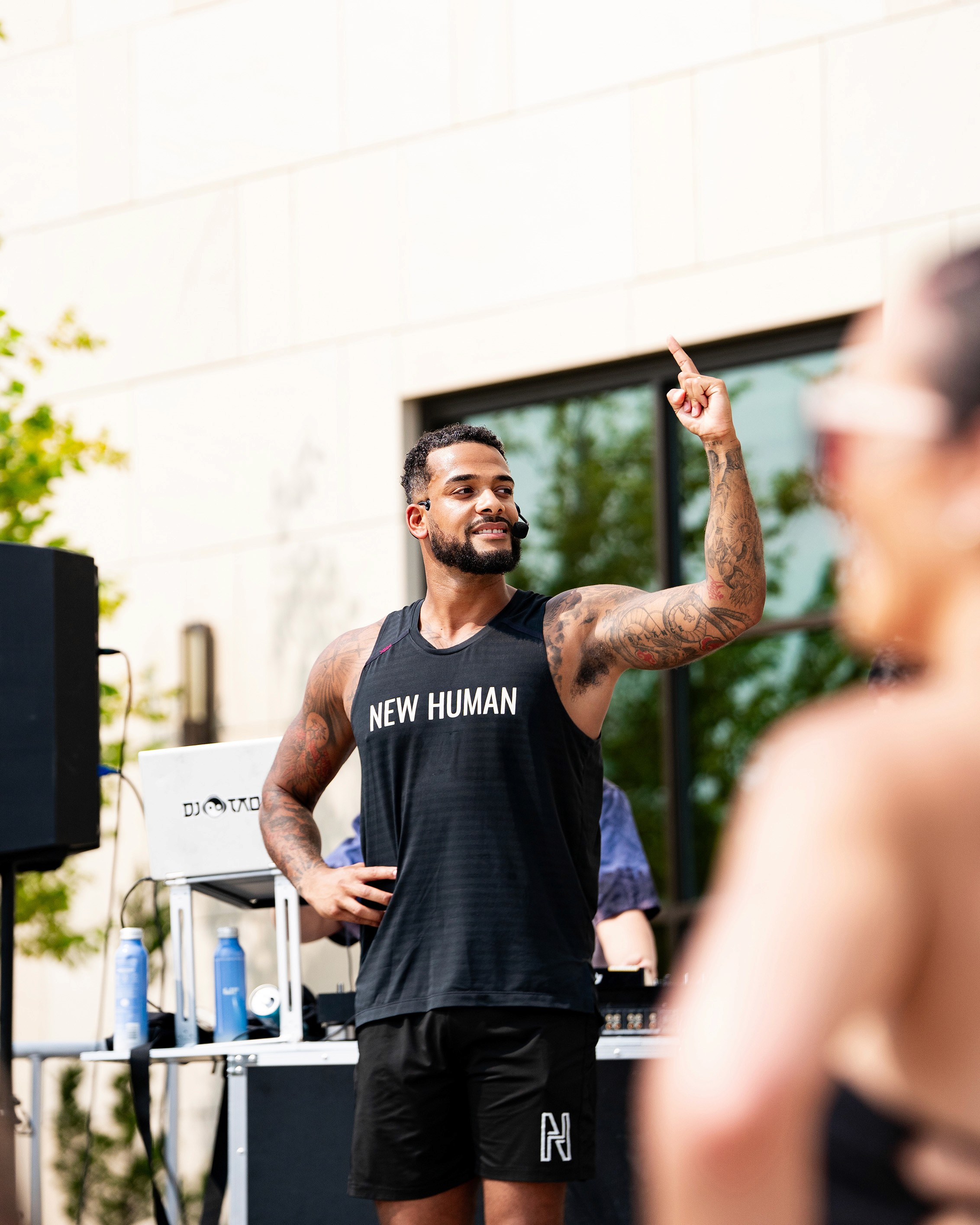 Man leading training