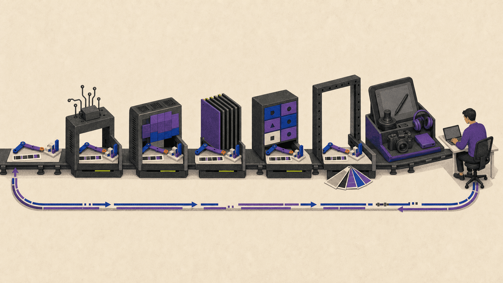 Mechanical, video, and building projects moving through compute, graphics, memory, storage, display, network, and peripheral compatibility checkpoints.