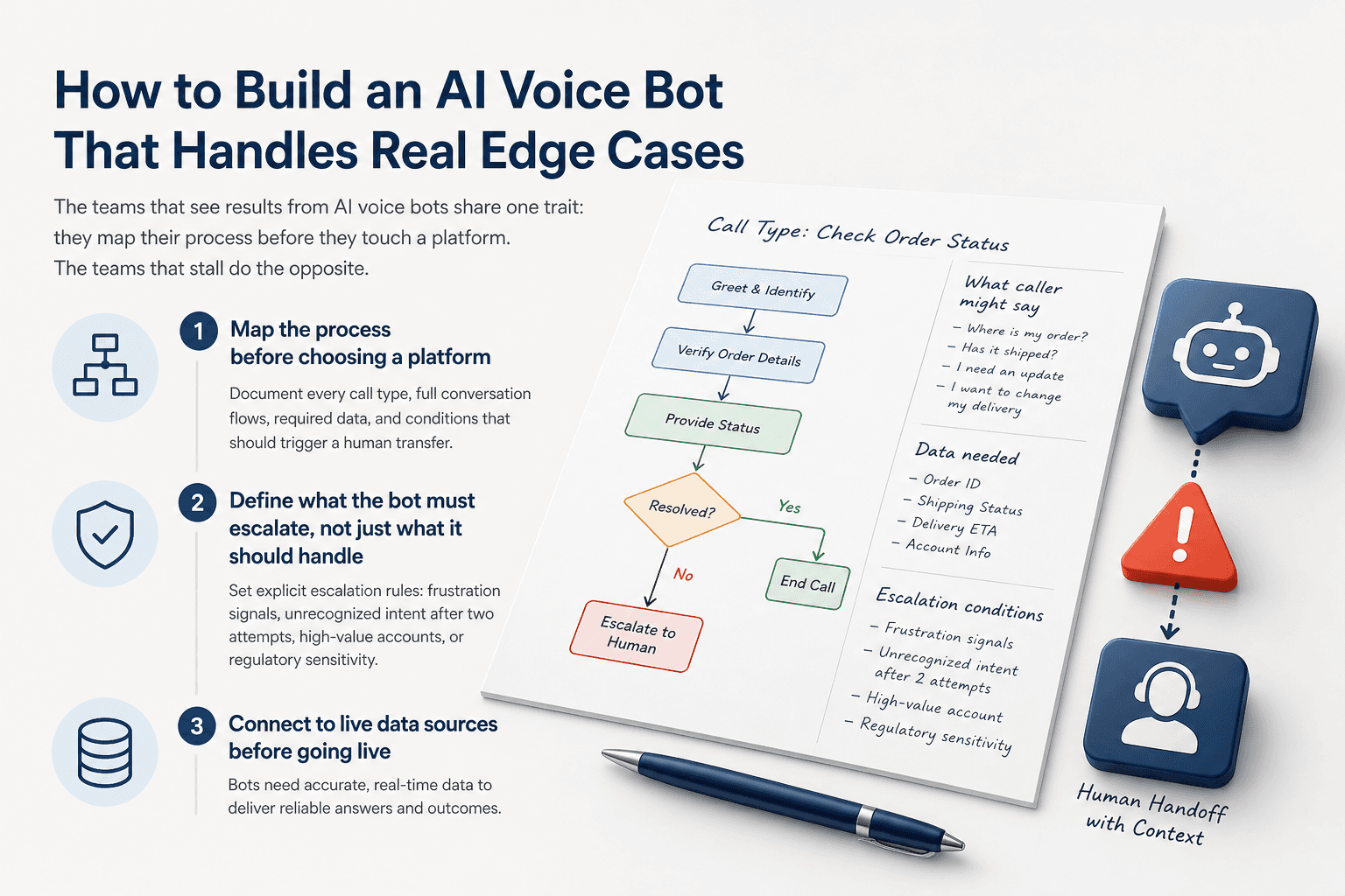 Illustration for How to Build an AI Voice Bot That Handles Real Edge Cases