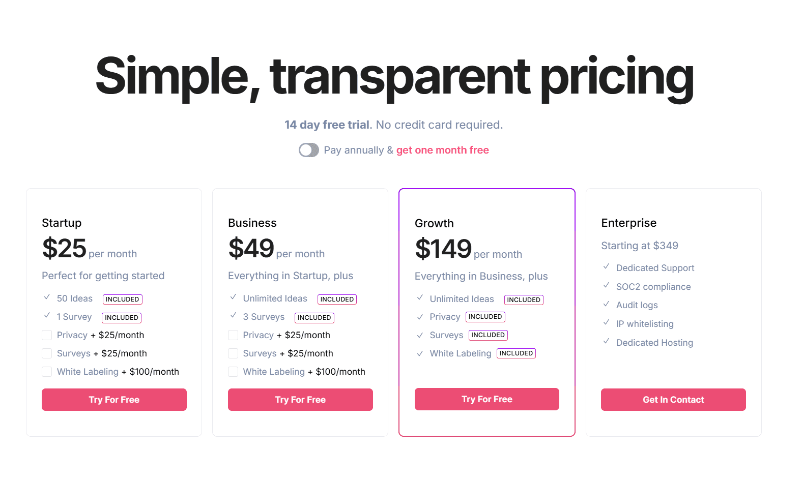 Frill pricing