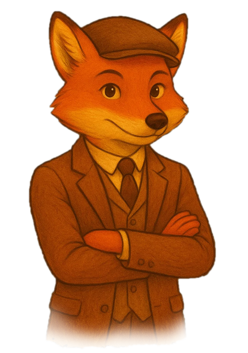 Mascotte STUNT, le renard réalisateur de La Tuilerie du Cinéaste