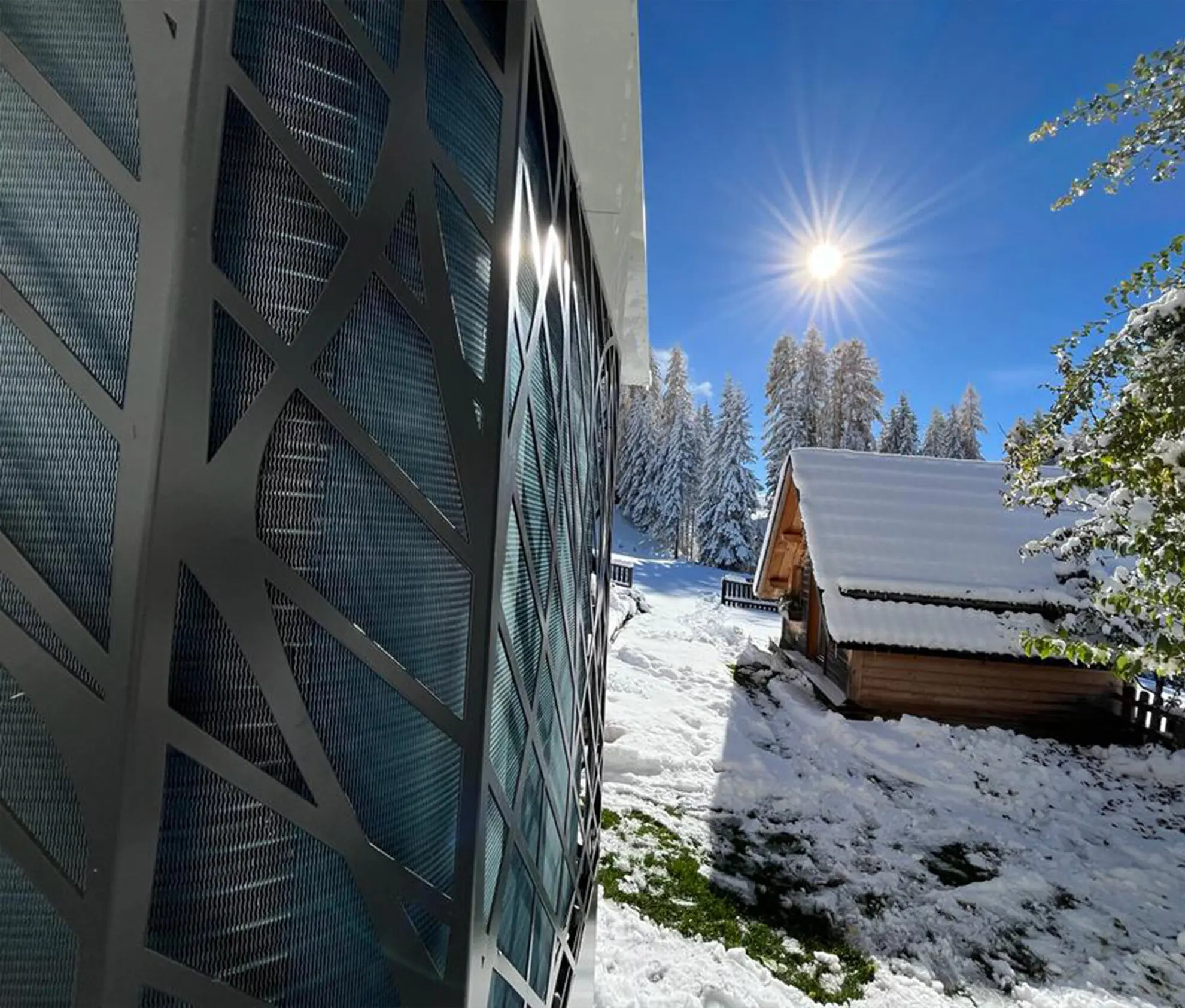 Lambda warmtepomp installatie in een historisch pand in de Dolomieten
